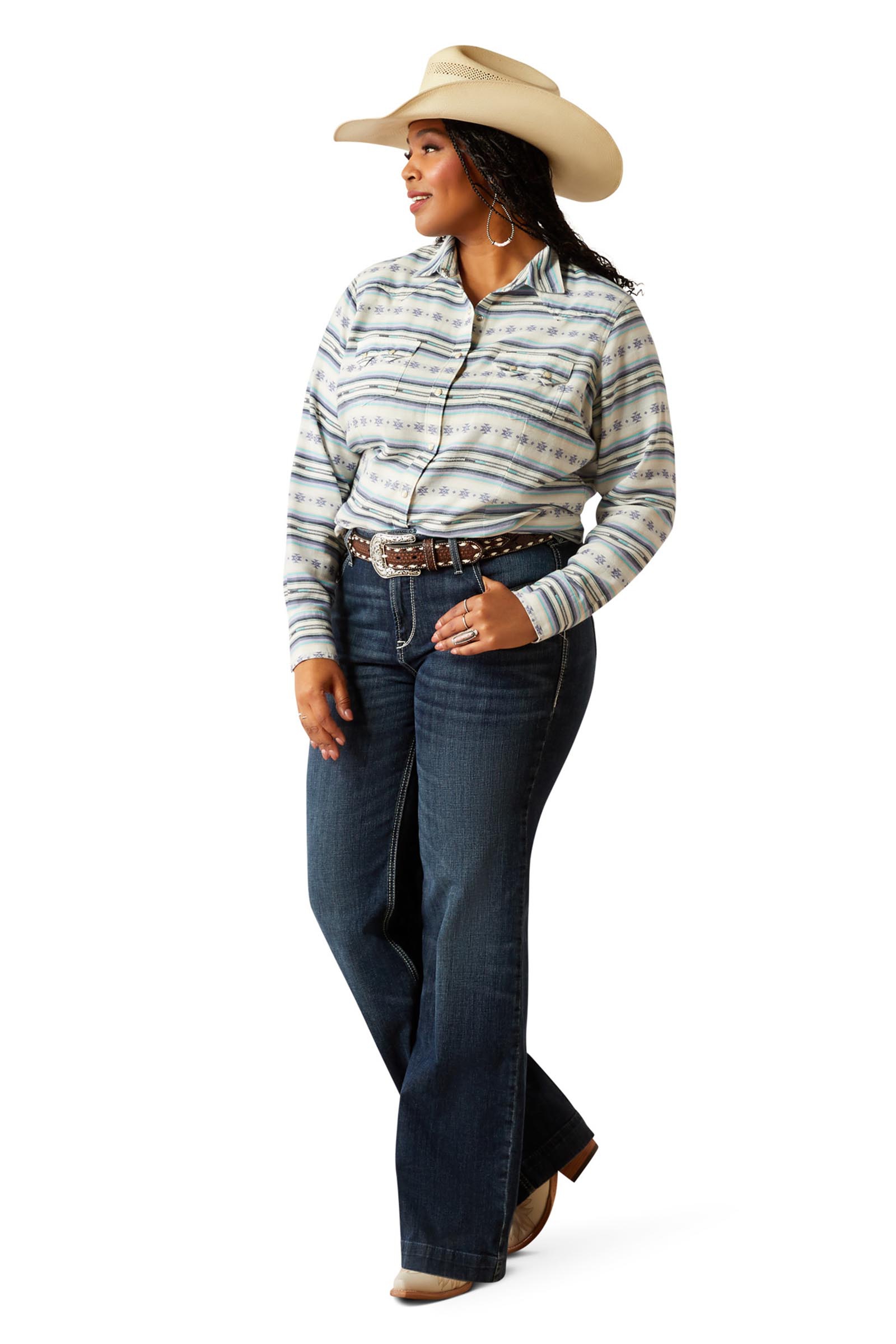 Ariat Seaside Serape Damen Shirt mit Druckknöpfen