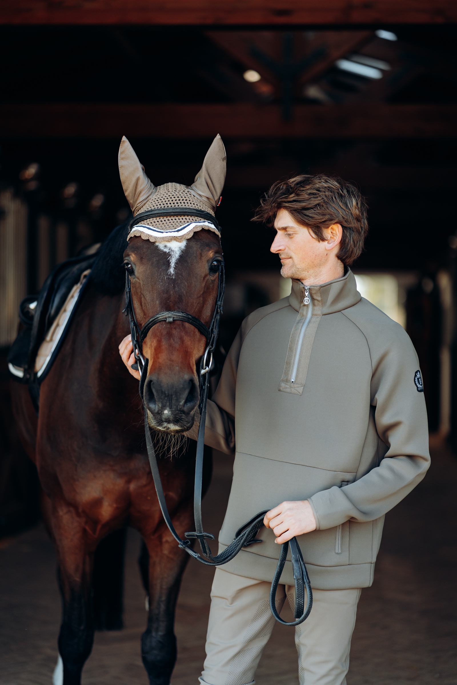 B Vertigo Nicolas Herren Funktionssweatshirt mit Rei&szlig;verschlusstaschen