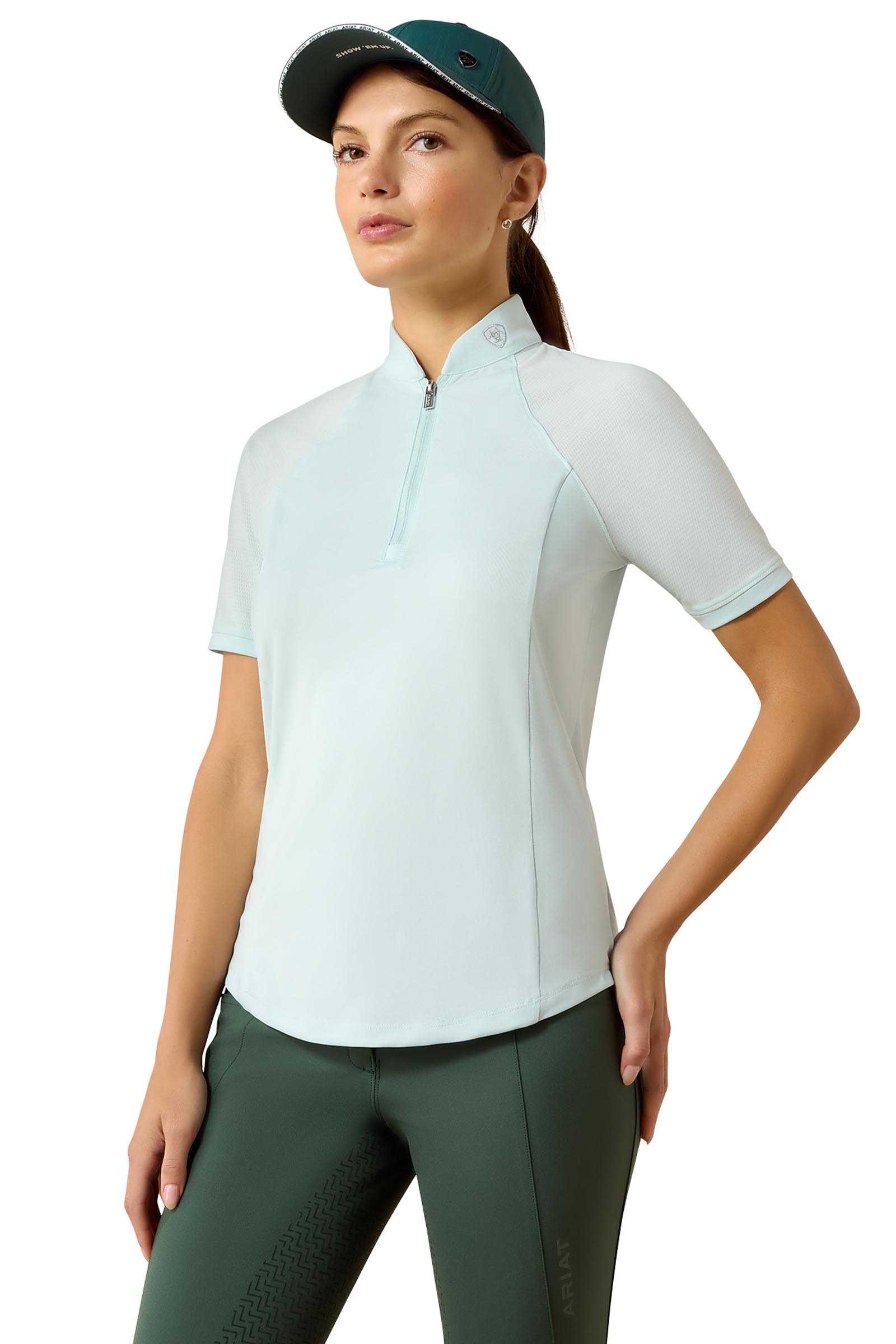 Starlight Blue Ariat Soquel Damen Baselayer mit 1/4 Rei&szlig;verschluss