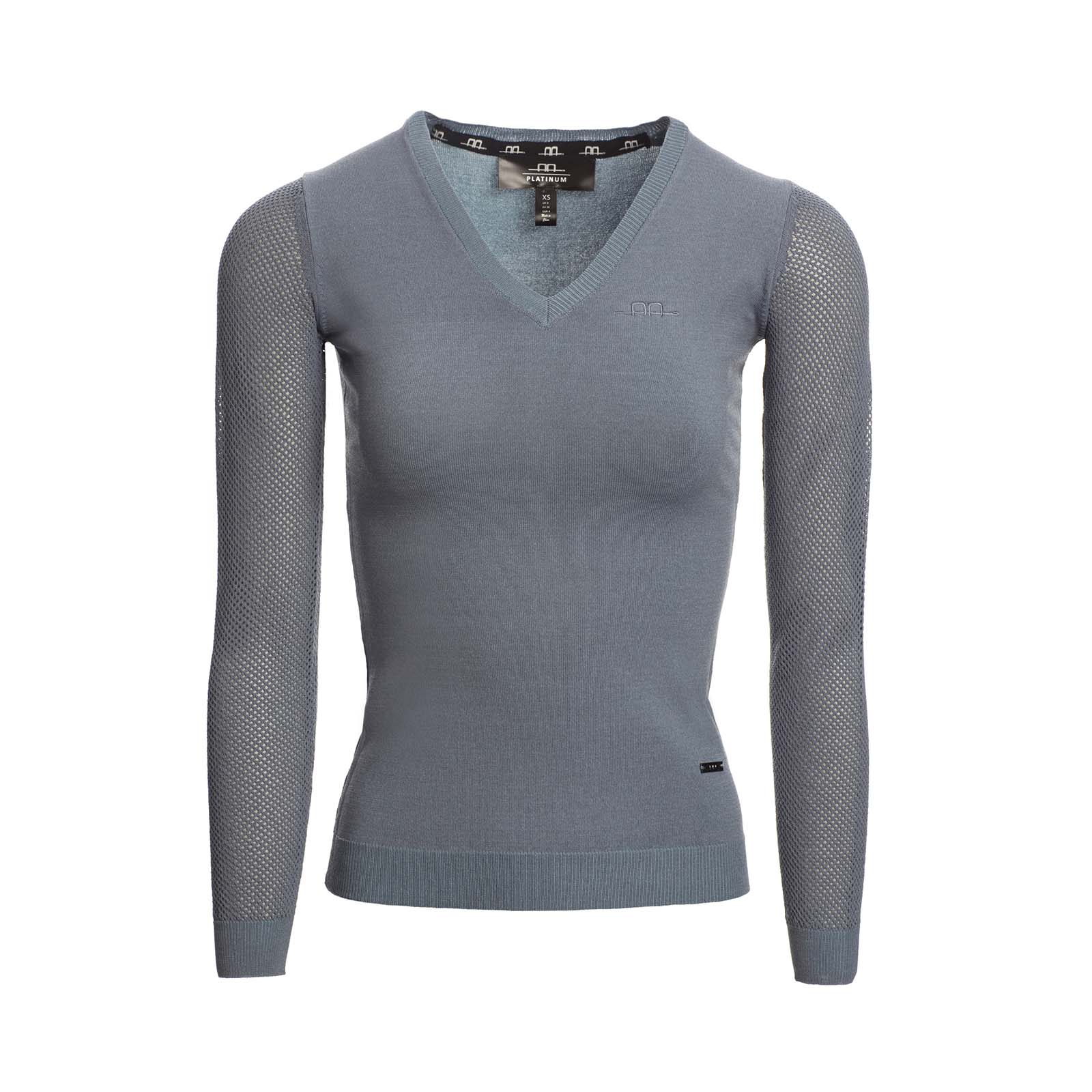 Light Blue AA Damenpullover mit perforierten Ärmeln