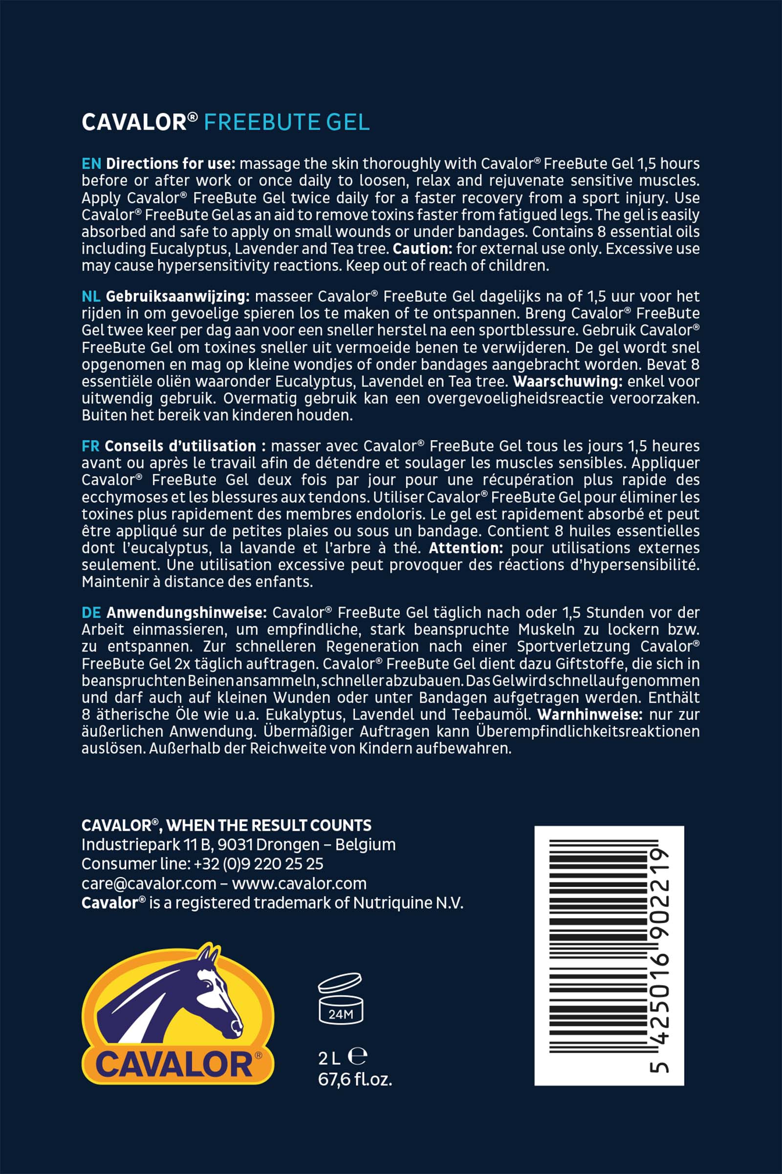 Cavalor Freebute Gel, Sehnen Bänder & Gelenke, 2l