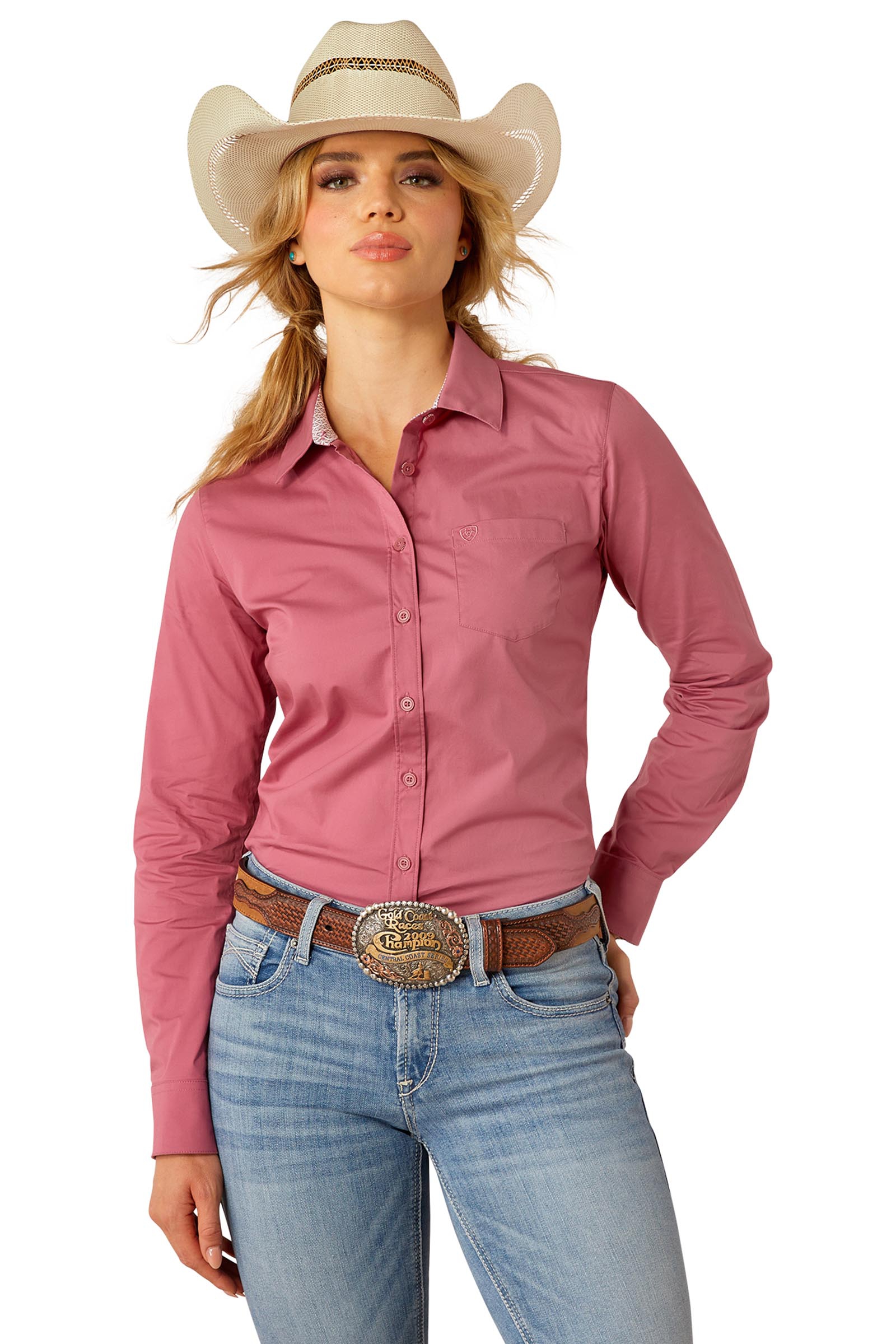Rose Wine Ariat Kirby Stretch Damen Westernhemd