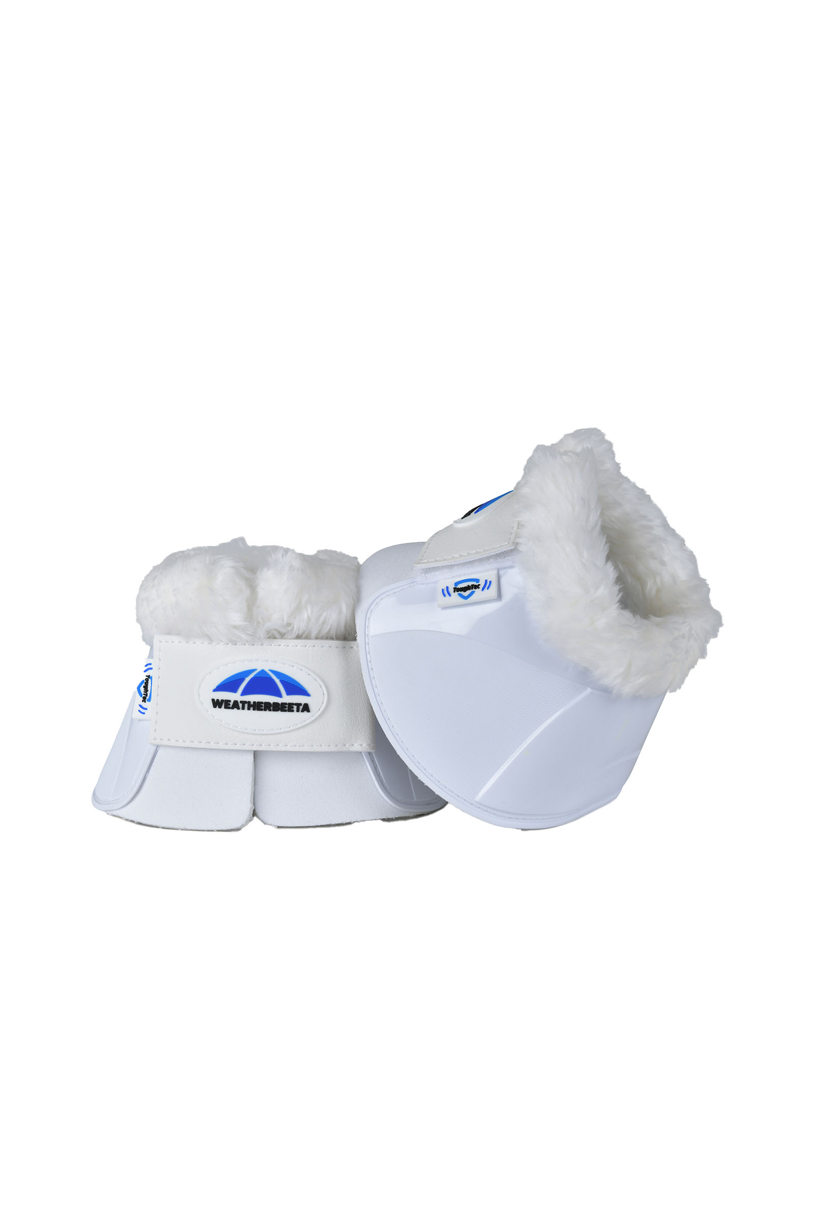 White/White Weatherbeeta Tough-Tec Impact Fleece-besetzte Hufglocken