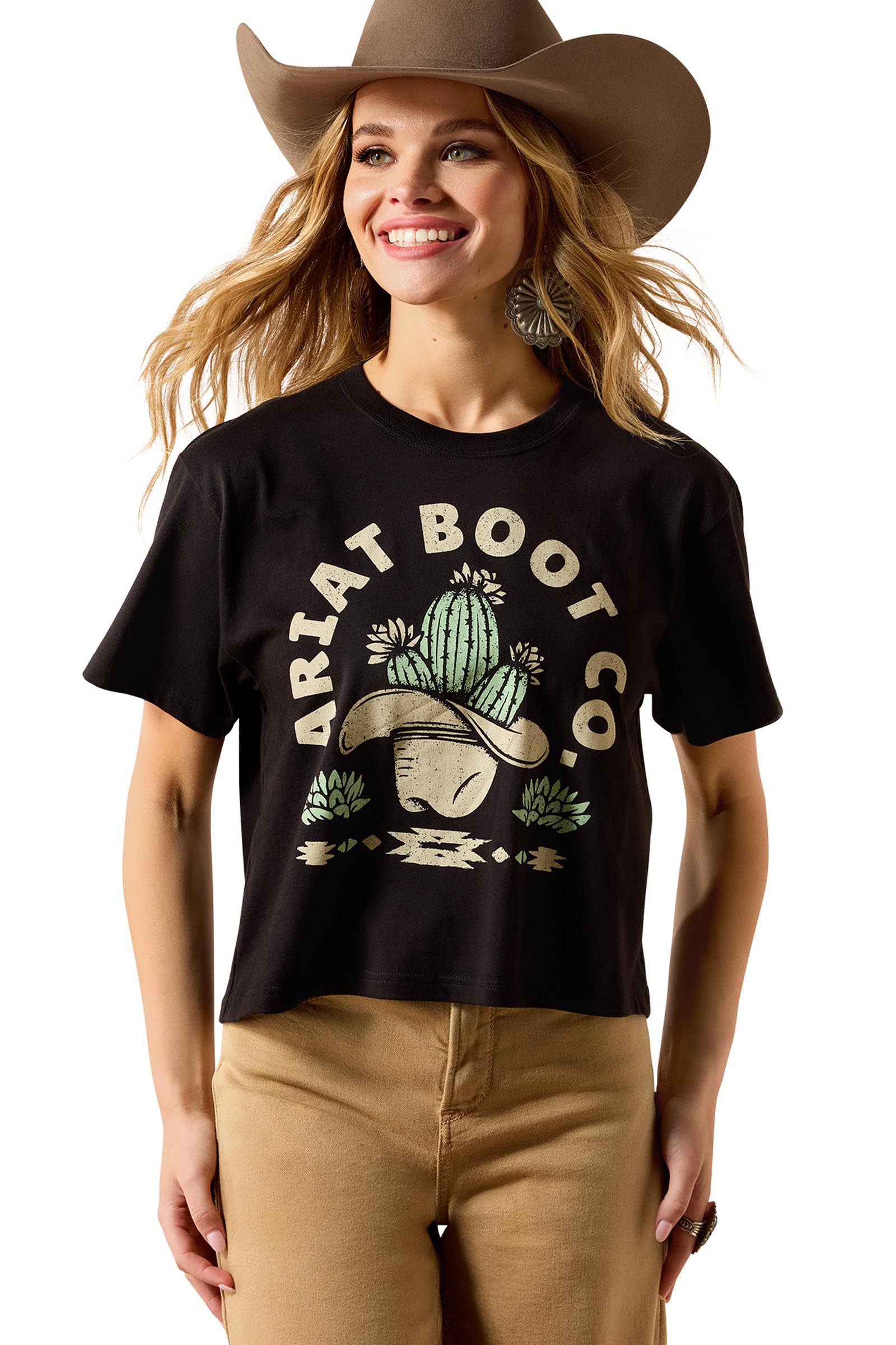 Ariat Damen Ariat Cacti Cowboy Hat T-Shirt