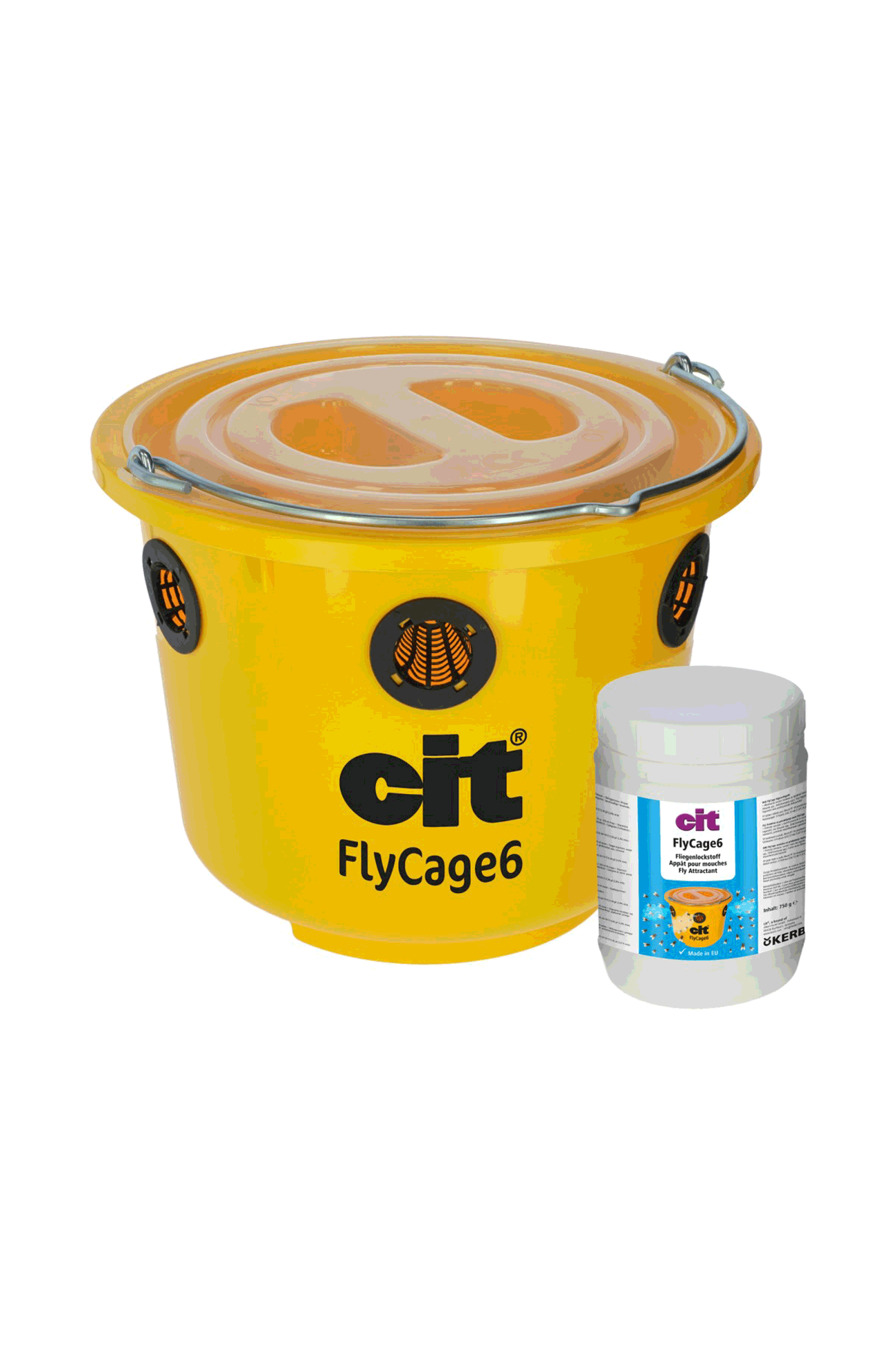 Kerbl Cit FlyCage6 Fliegenfalle, Set inkl. 750 g Lockstoff