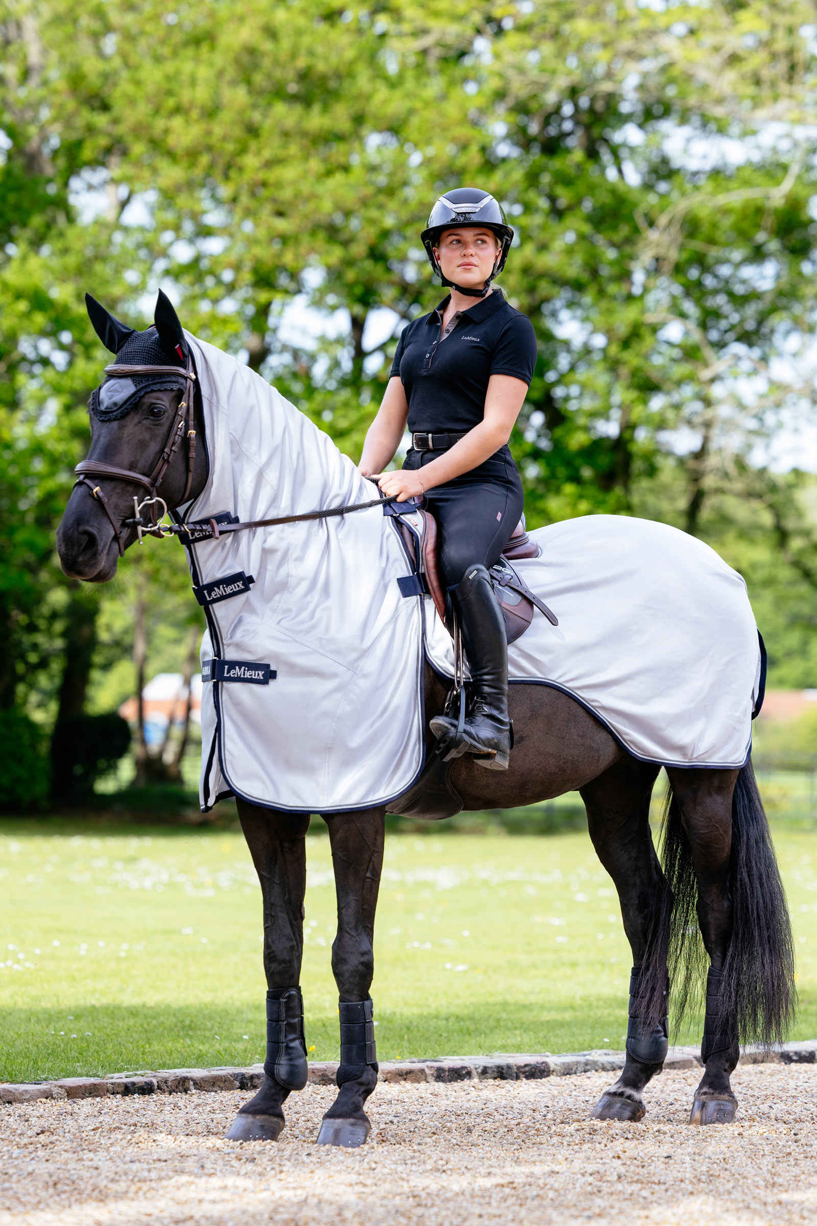 LeMieux Ride On Ausreit-Fliegendecke mit abnehmbarem Hals- und Schulterteil