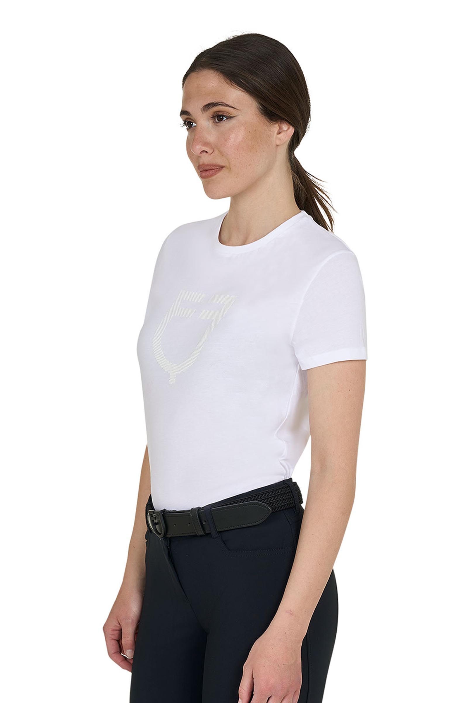 Equestro SS2026 Damen Baumwoll T-Shirt mit Glossy Logo