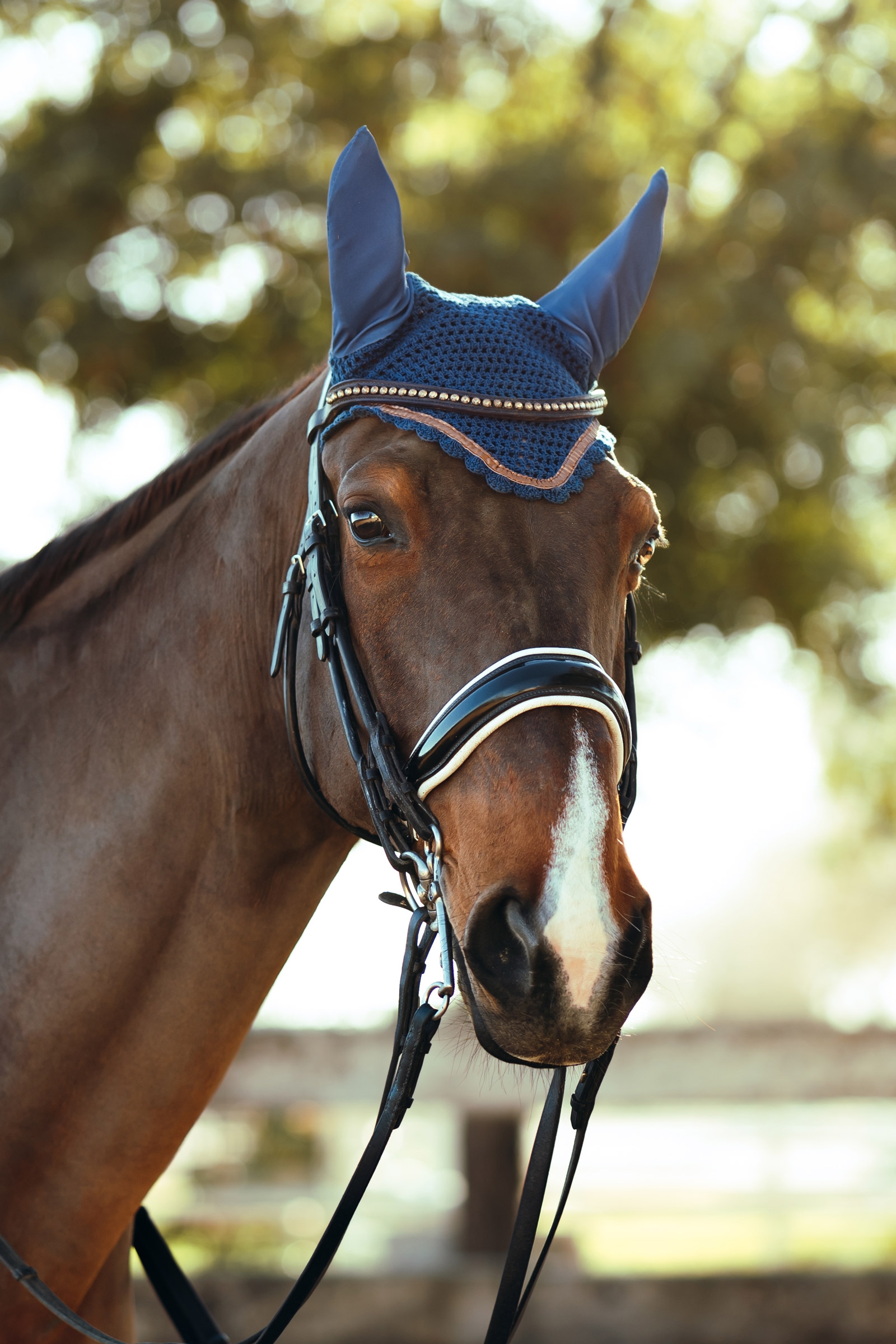Horze Munich Fliegenhaube mit Metall-Detail