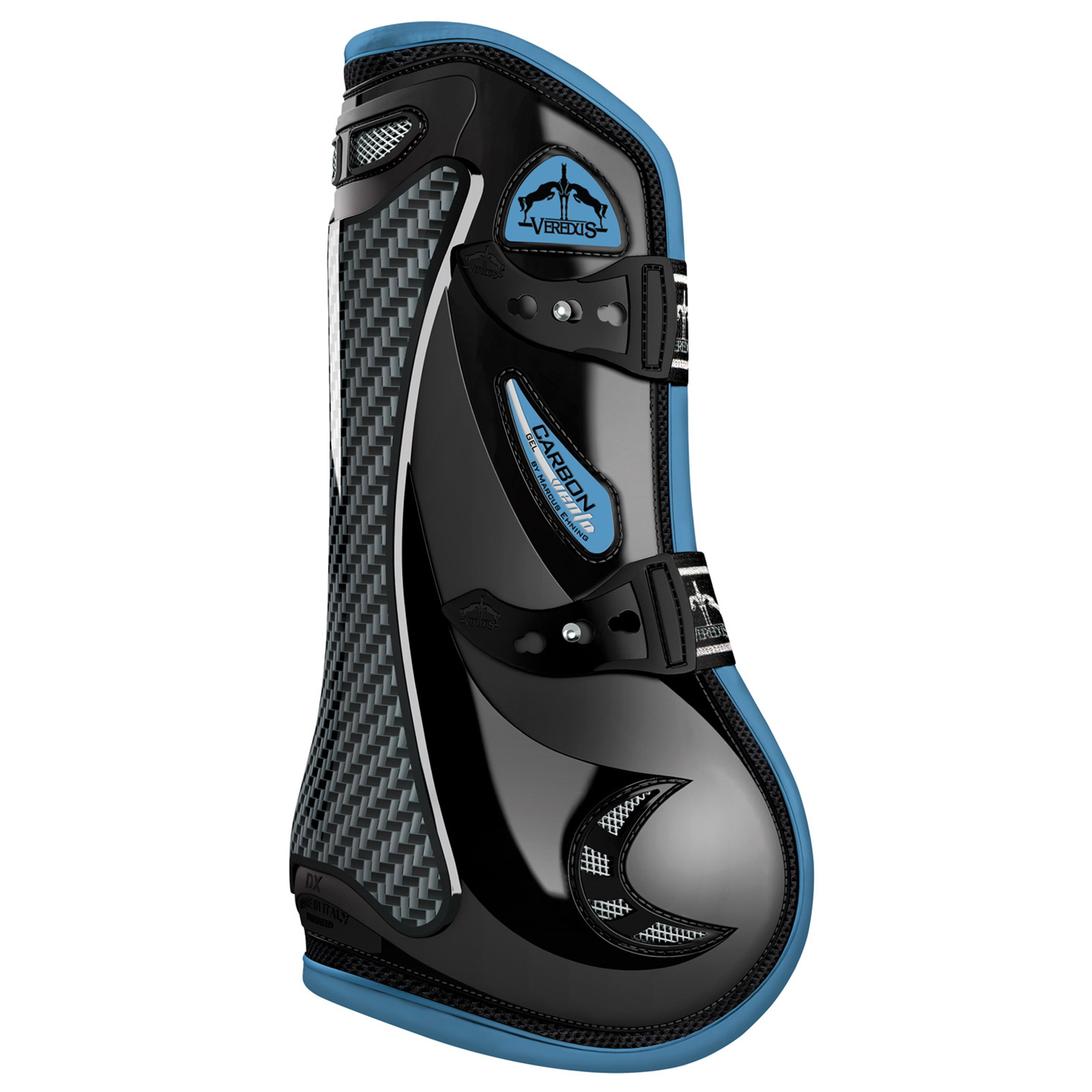 Black/Light Blue Veredus Carbon Gel Vento farbige Front, Gamaschen