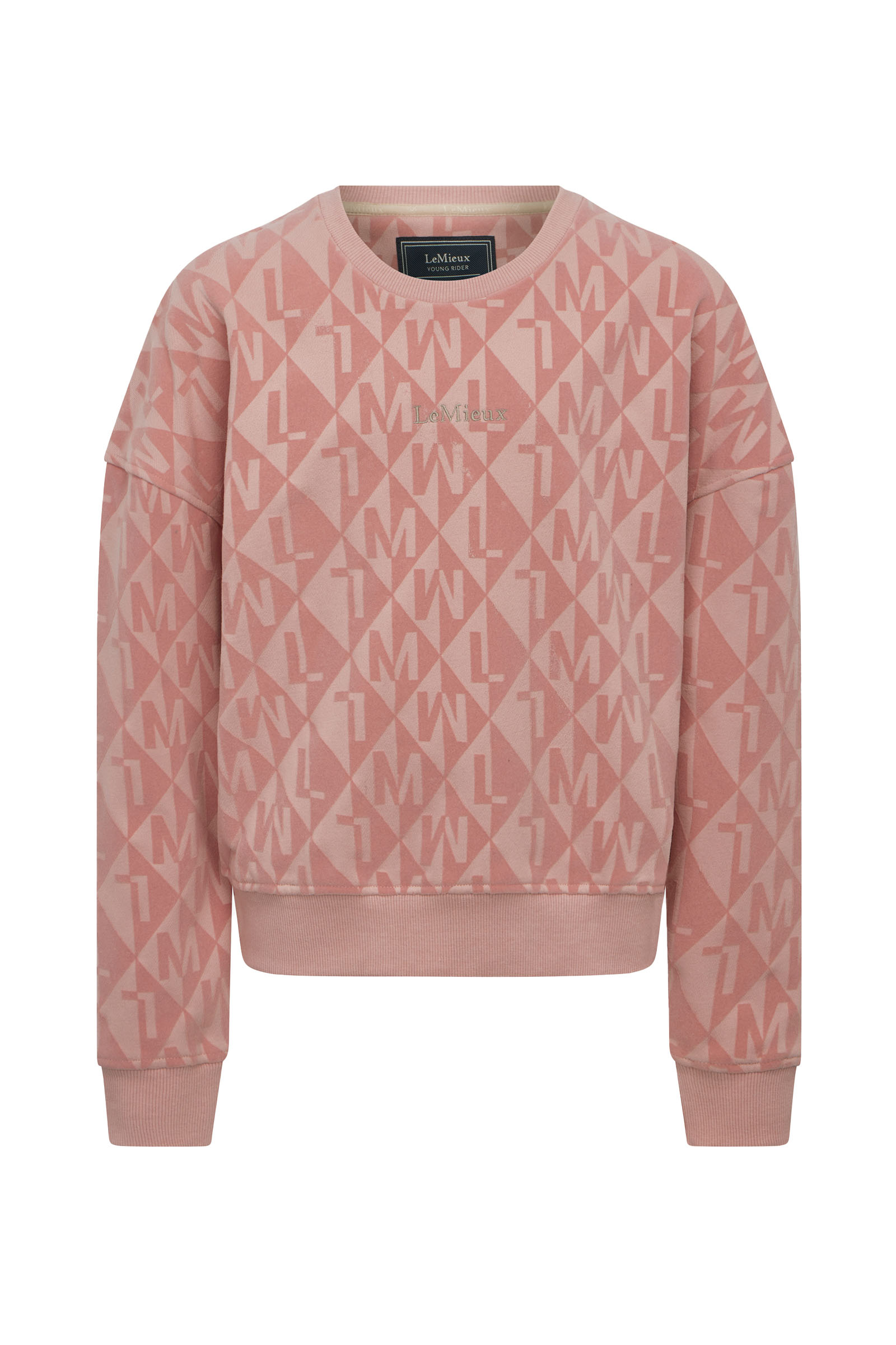 Light Pink LeMieux Young Rider Clea Sweatshirt mit Rundhalsausschnitt