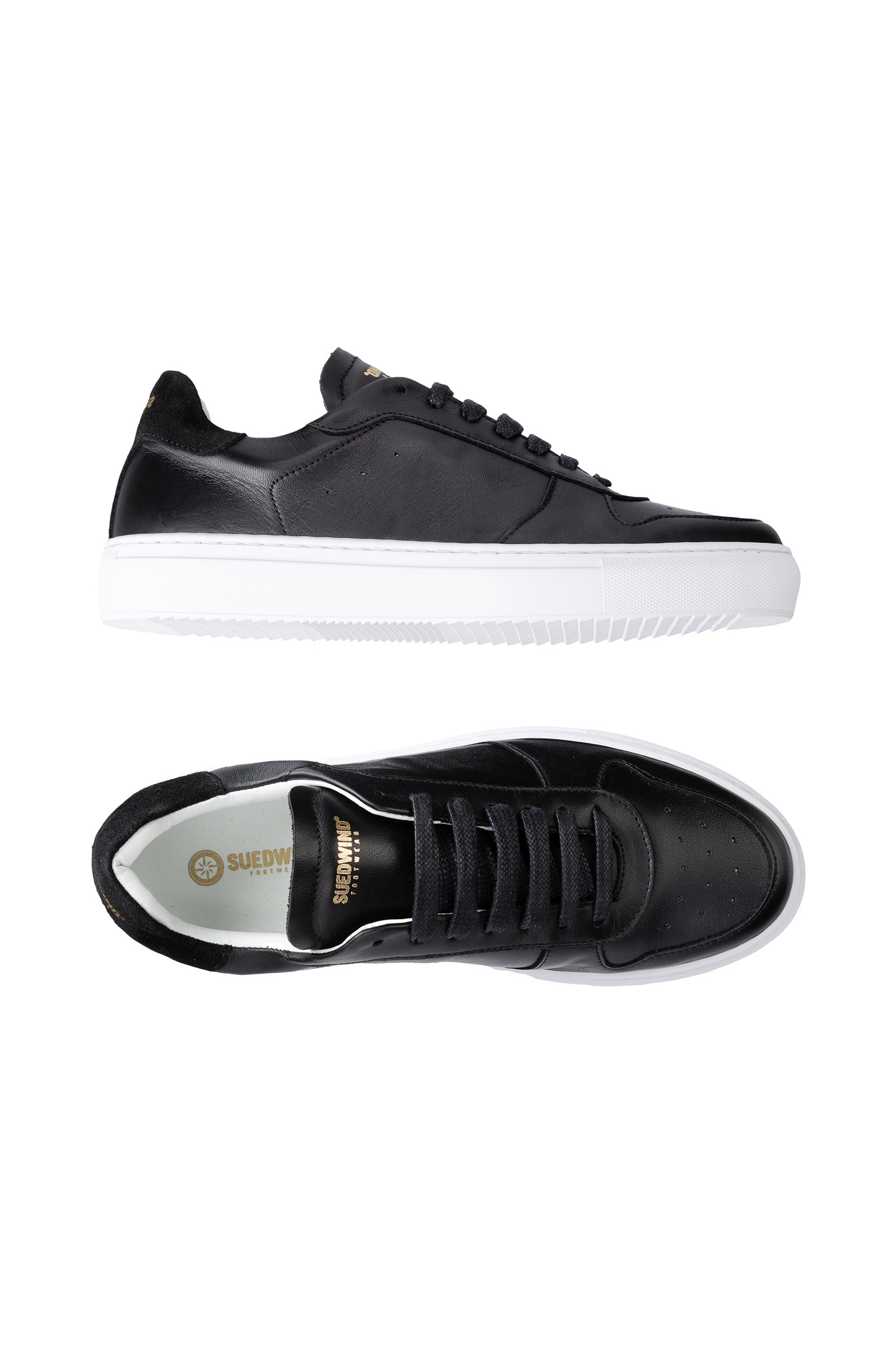 Black Suedwind Footwear Copenhagen Leder Sneaker