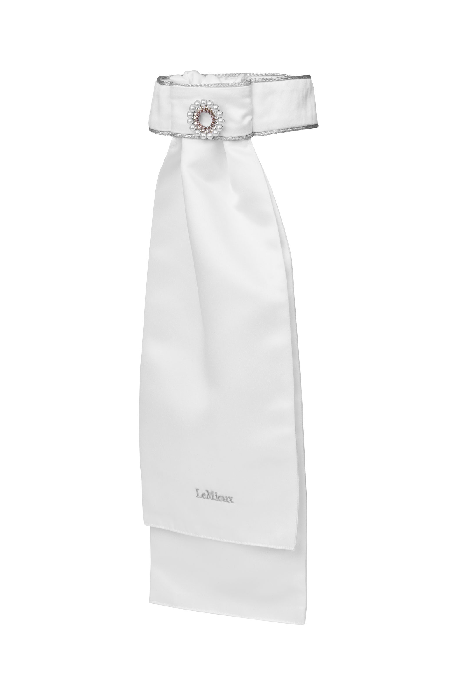 White LeMieux Sparkle Plastron