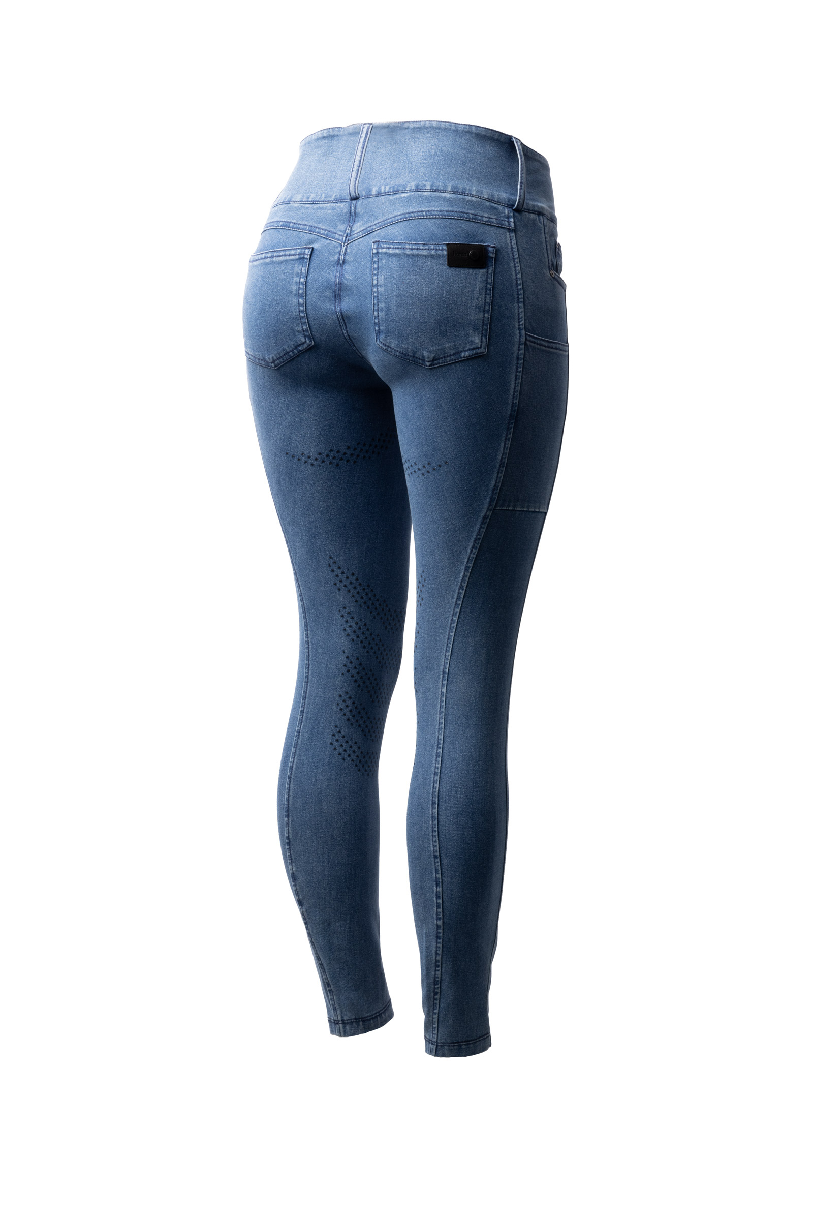 Horze Carolyn Damen Denim Vollbesatz-Reithose
