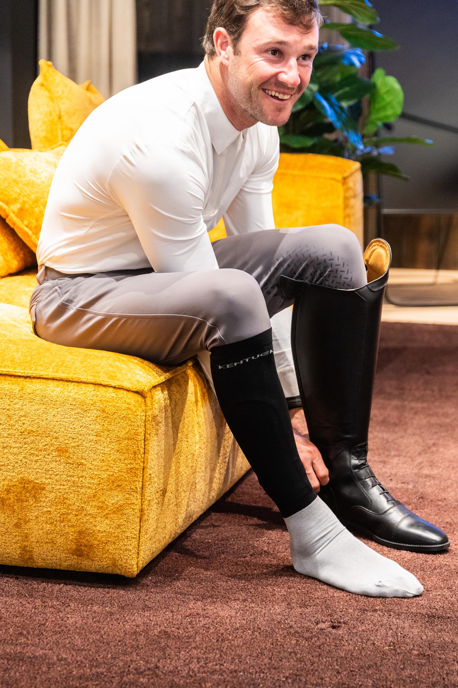 Kentucky Horsewear Mexico Herren-Reithose mit Kniebesatz  