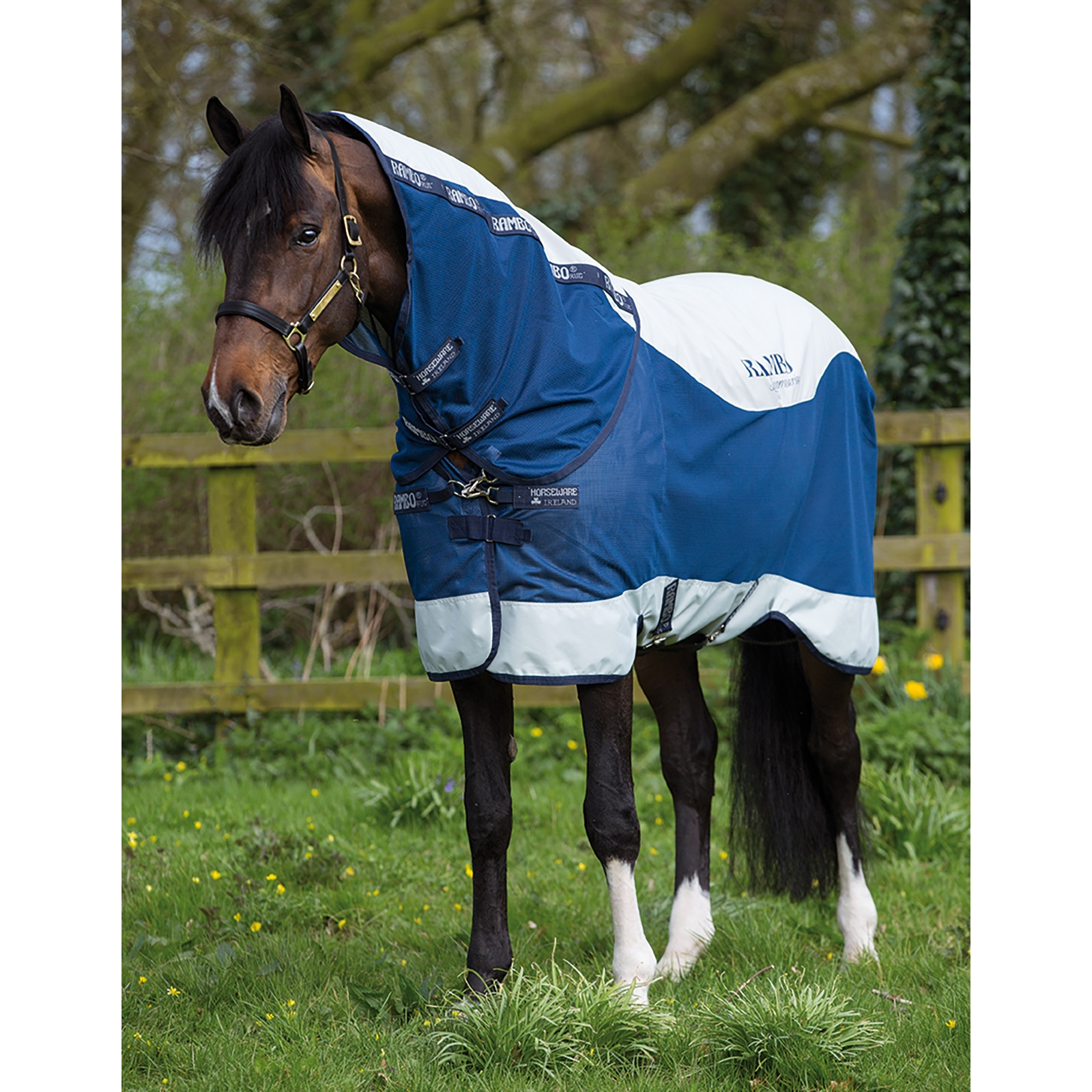 Horseware Rambo Summer Series Weidedecke mit Liner (0g / 100g) und abnehmbarem Halsteil
