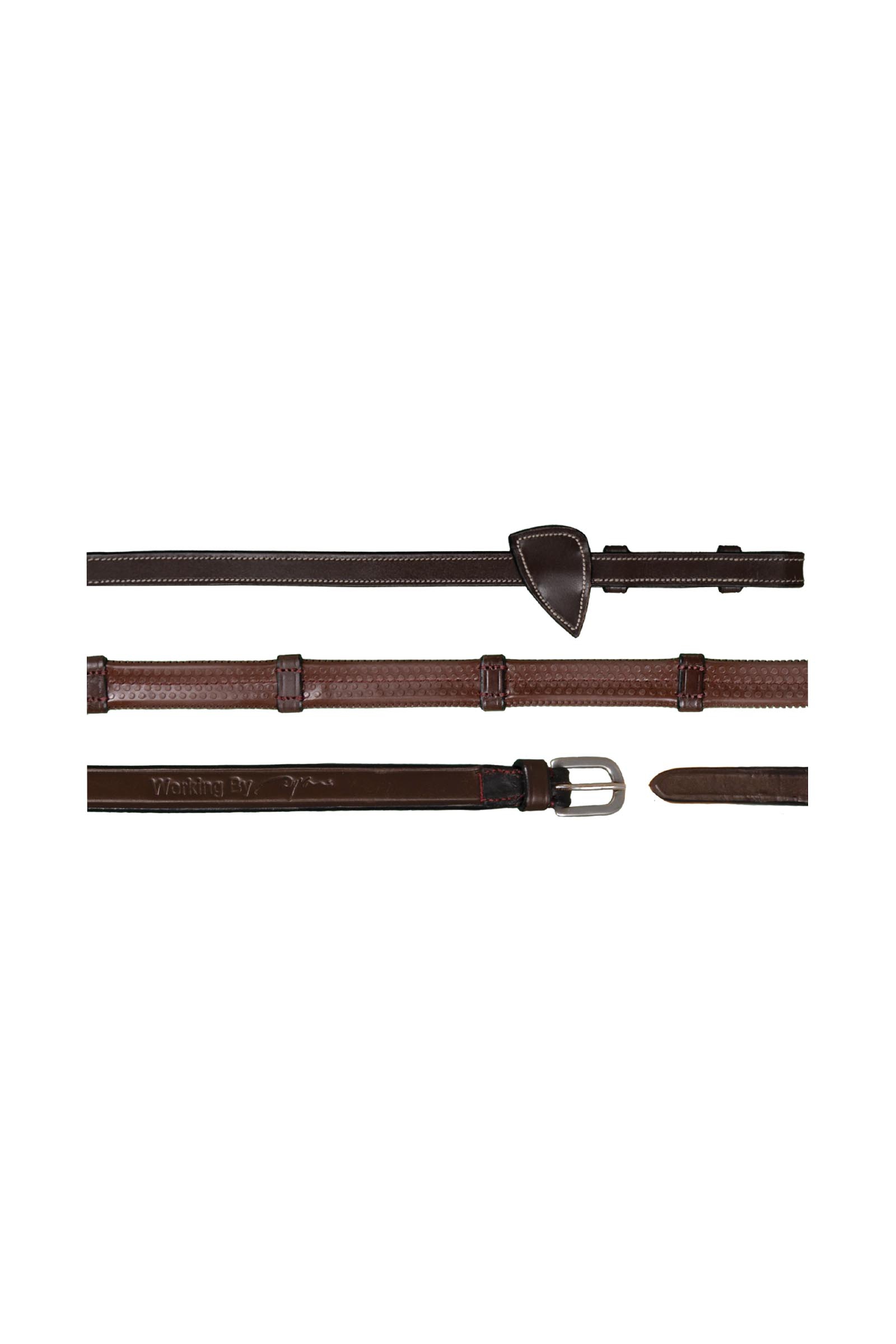 Brown Dy'on Working Gummizügel (13 mm) mit 7 Lederstegen