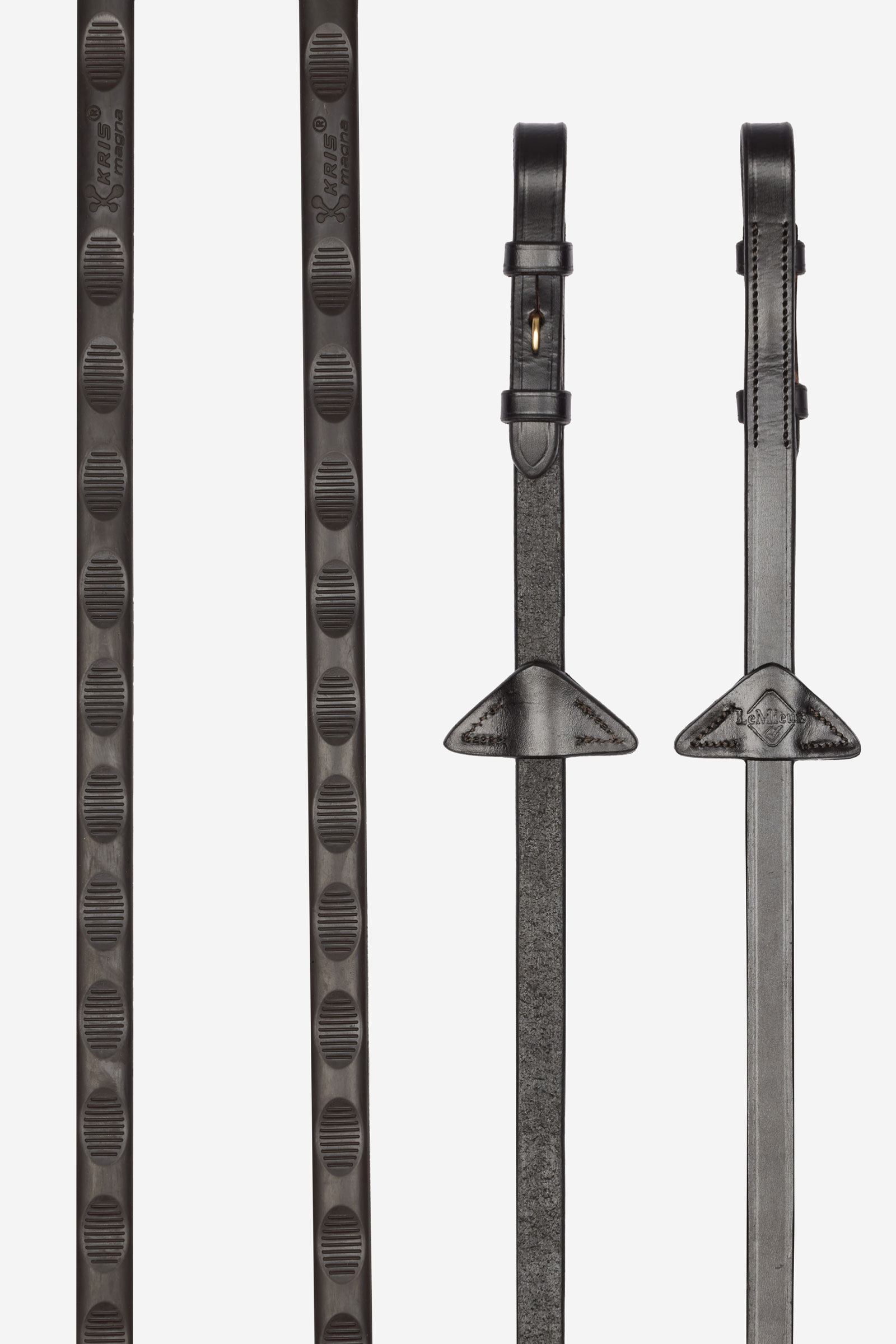 Brown/Brass LeMieux Magna Grip rênes en caoutchouc