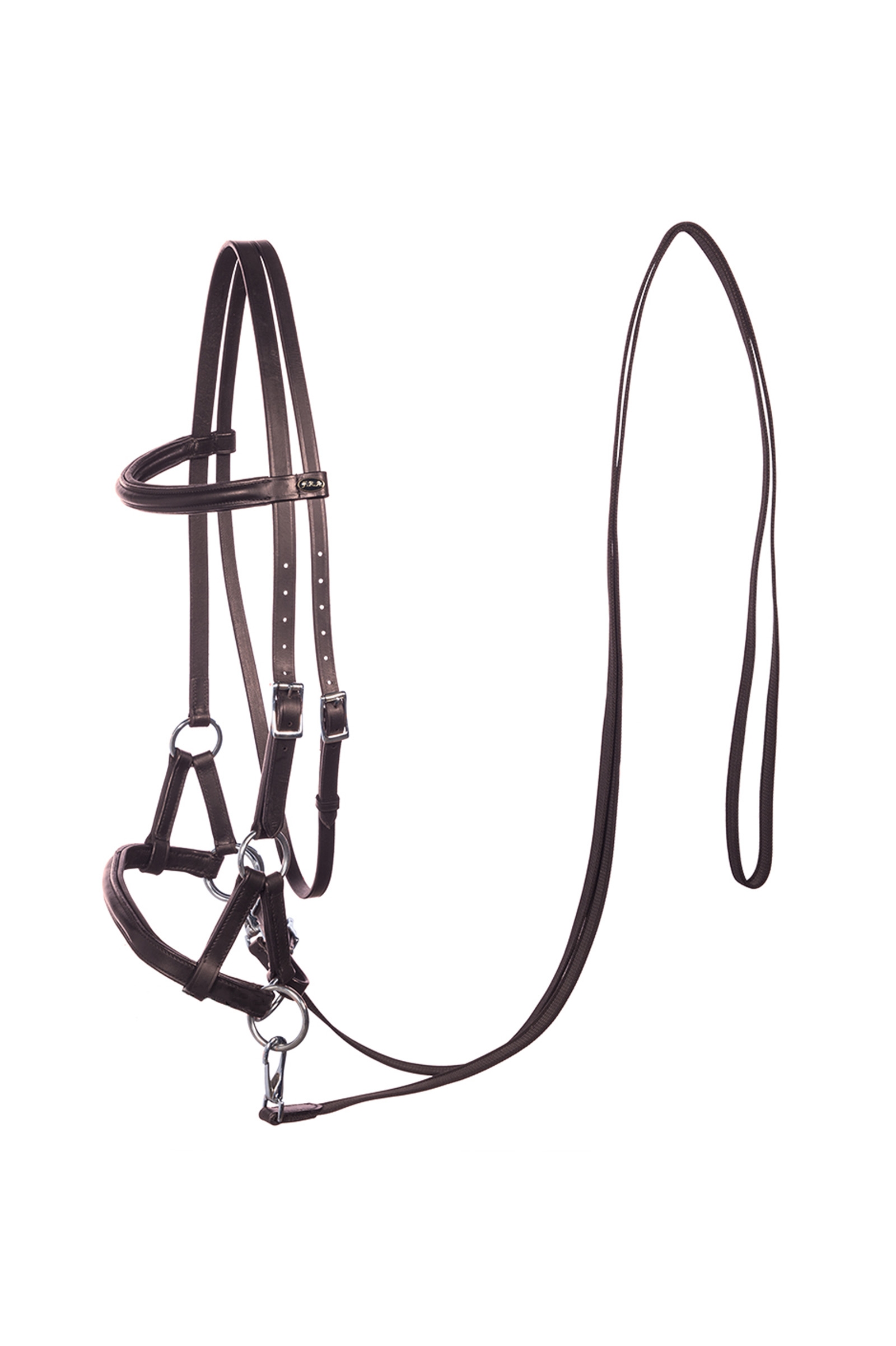 Brown F.R.A. Freedom Riding Articles Pardoes Sidepull (System 3) Leder mit Anti Slip Zügeln