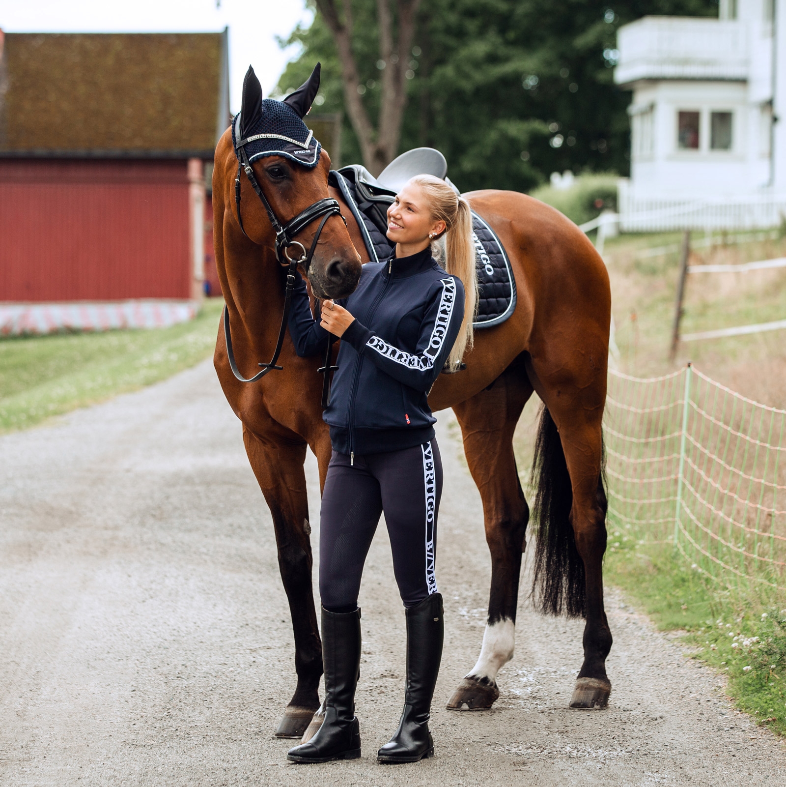 B Vertigo Angelika Damen Vollbesatzreithose mit Silikon Grip und hohem Bund