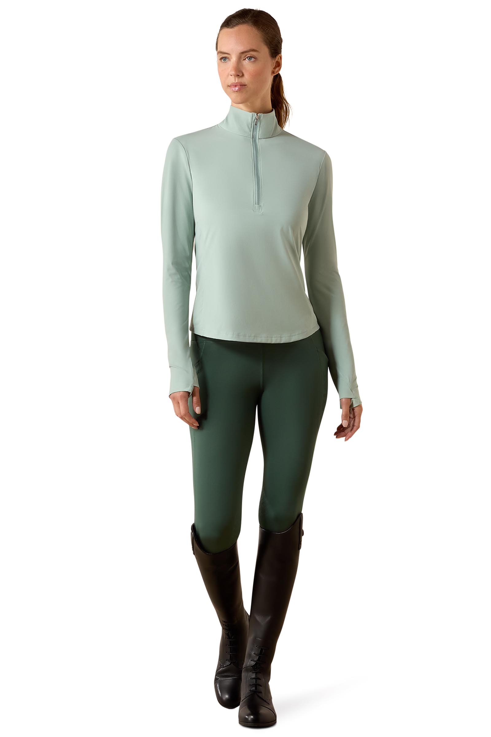 Ariat Damen SolVeil Baselayer mit 1/2 Rei&szlig;verschluss