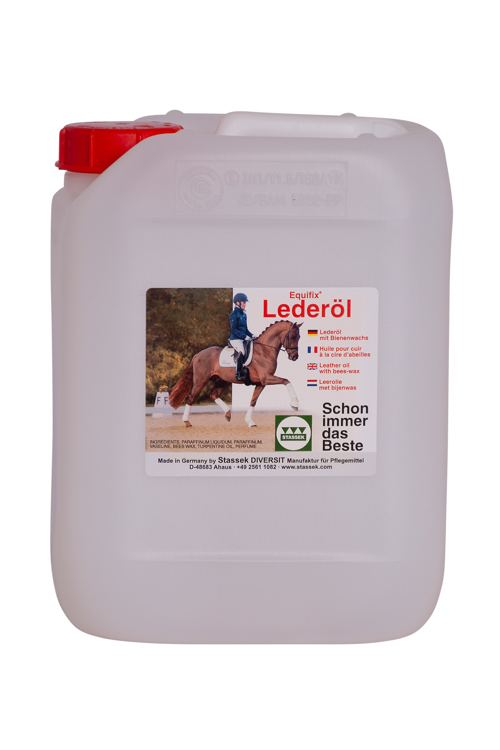 Stassek Equifix Lederöl mit Bienenwachs, 5 Liter