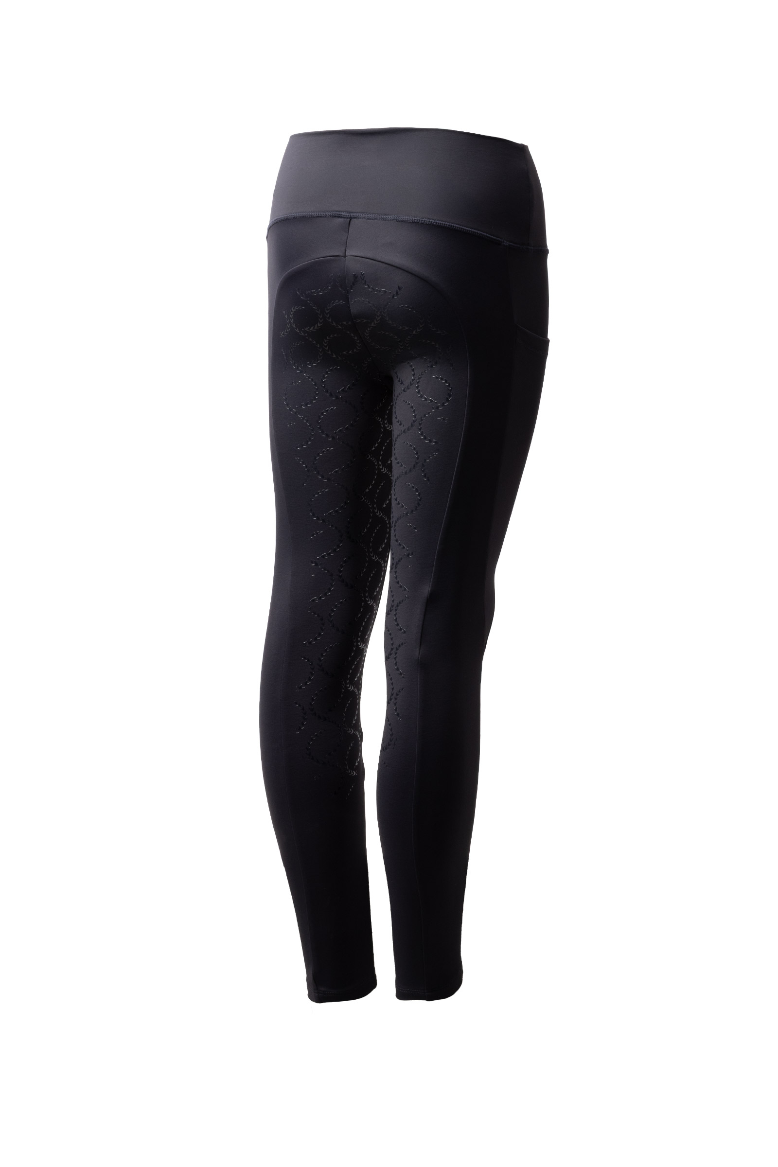 Dark Navy Horze Gillian Kinder Thermo Vollgrip Reitleggings