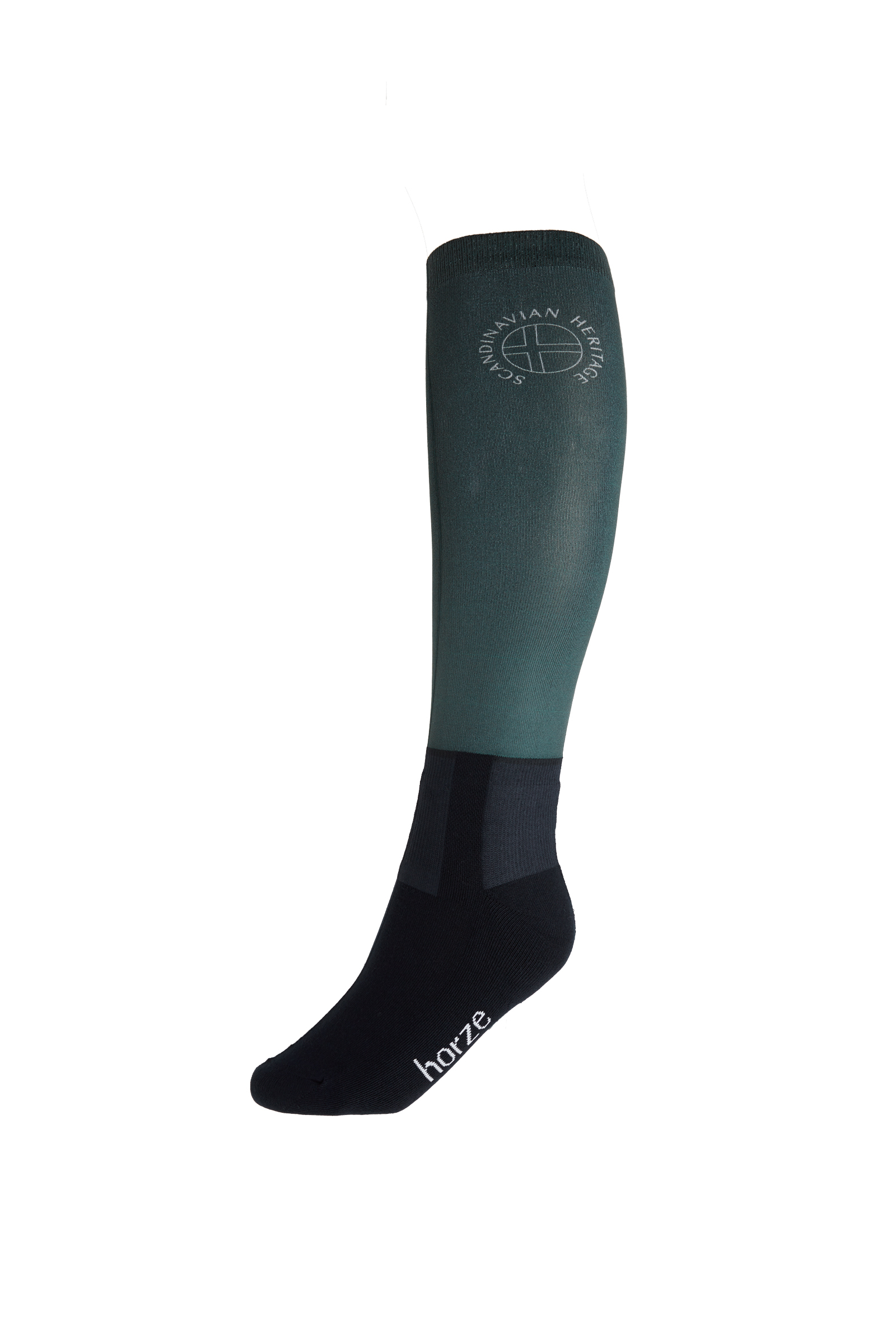 Cilantro Green Horze Bedruckte Reitsocken mit schmalem Schaft