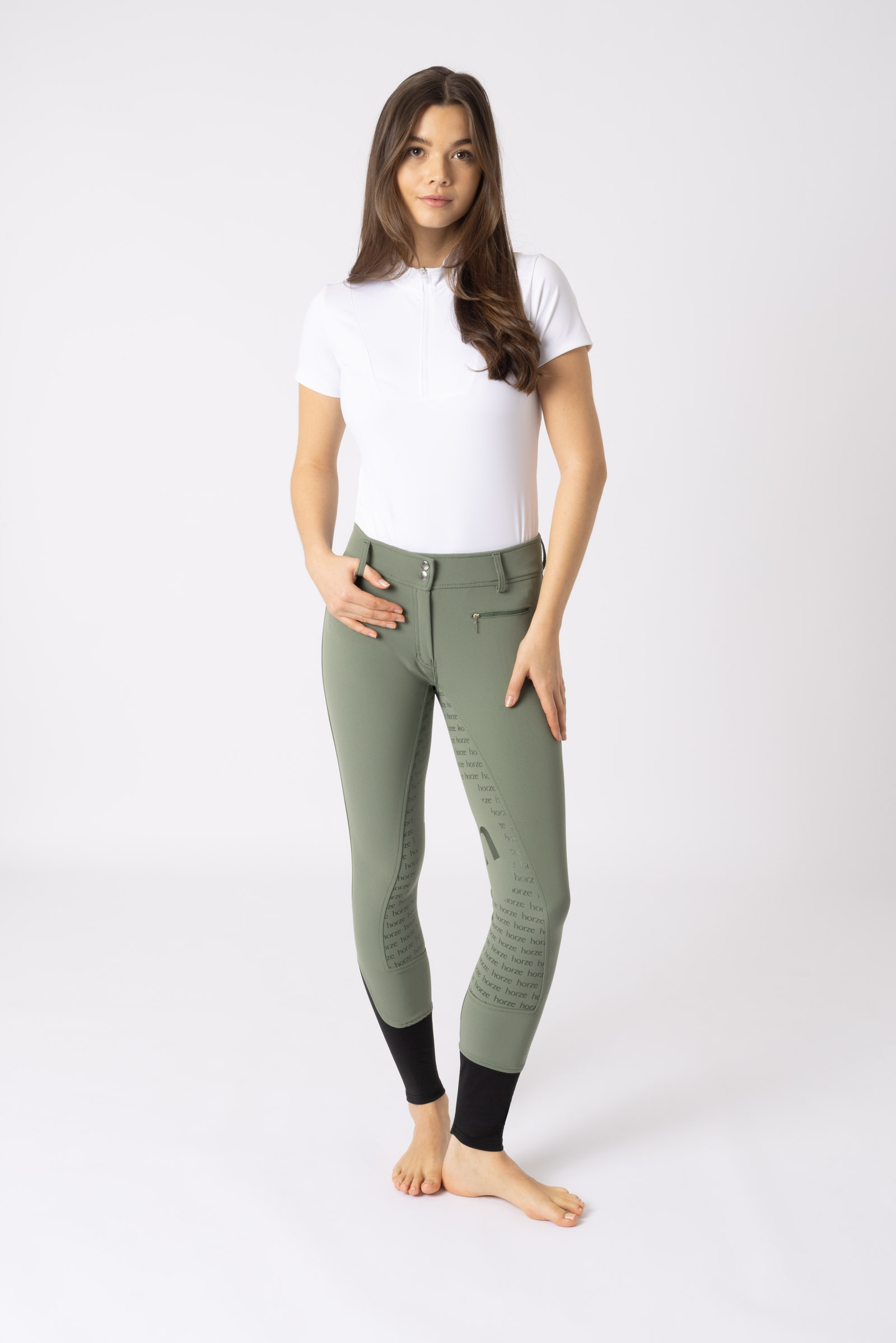 Damen Reithose mit Silikonvollbesatz und hohem Bund