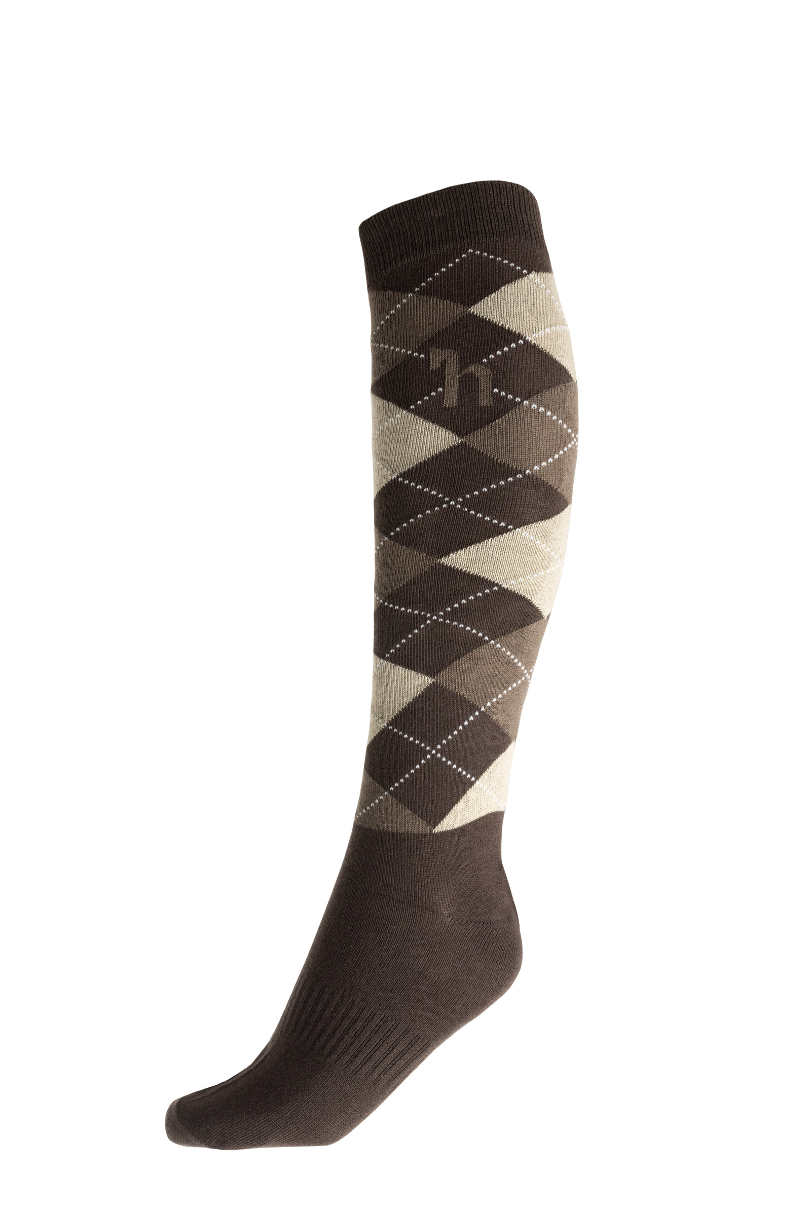 Dunkelbraun Horze Holly Argyle Reitsocken