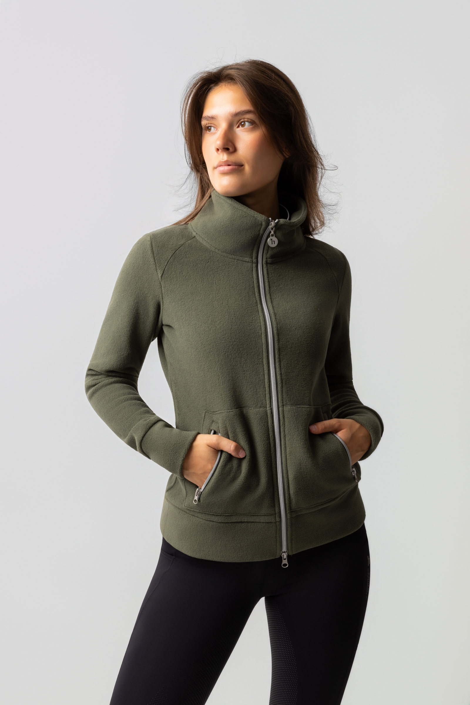 Beetle Green Horze Ellie Damen Fleece Reitjacke