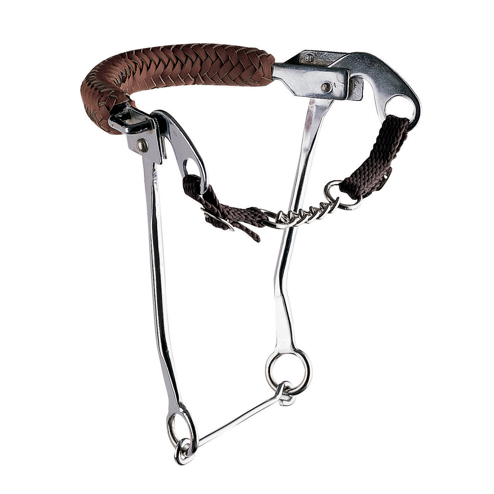Sprenger Mechanisches Hackamore mit Kinnkette und Edelstahl-Seitenteilen, 35cm