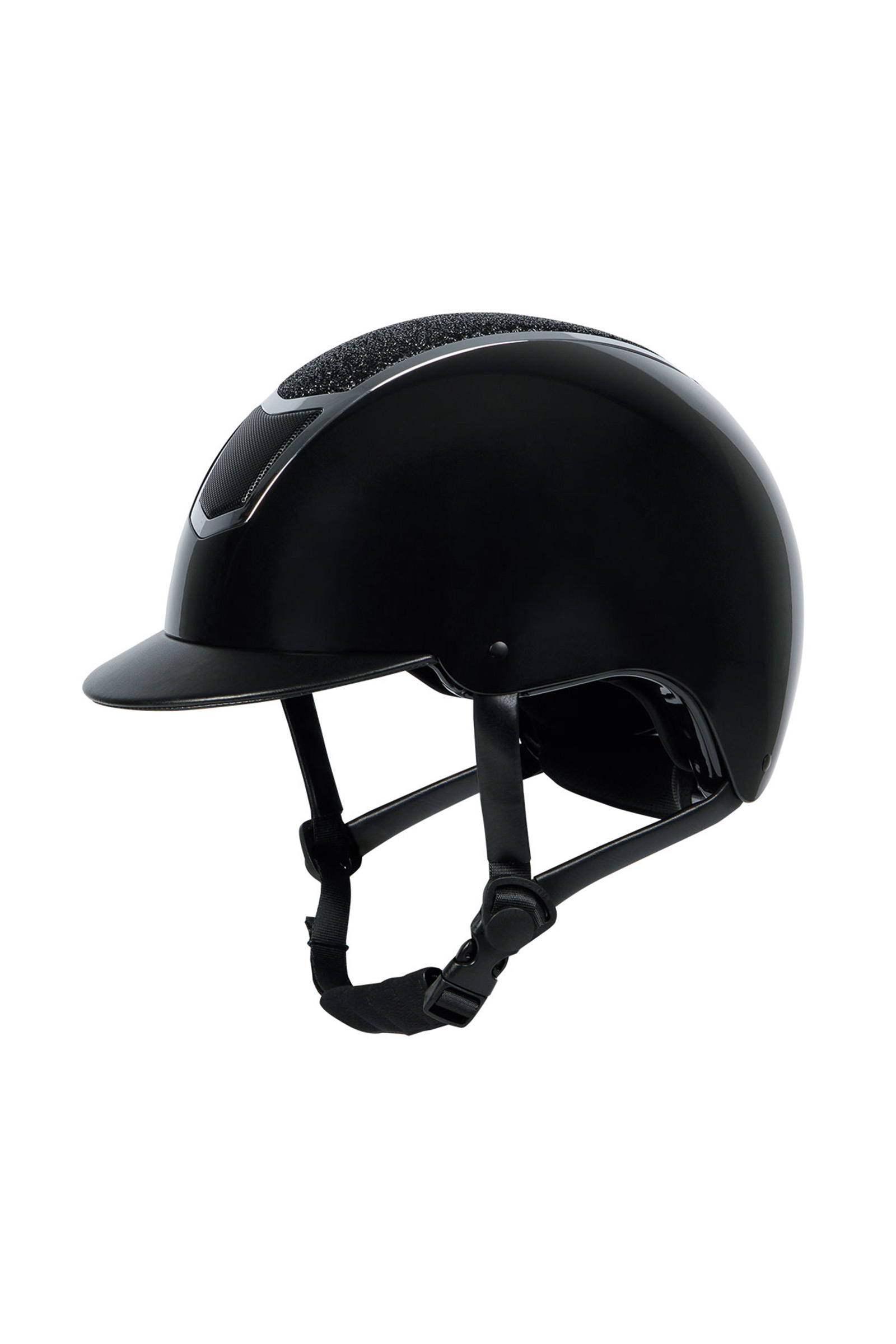 Black/Silver Harry's Horse Matterhorn Shiny Reithelm