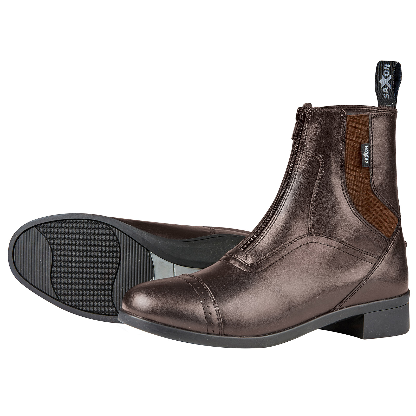 Brown Saxon Syntovia Paddock Stiefel mit Rei&szlig;verschluss