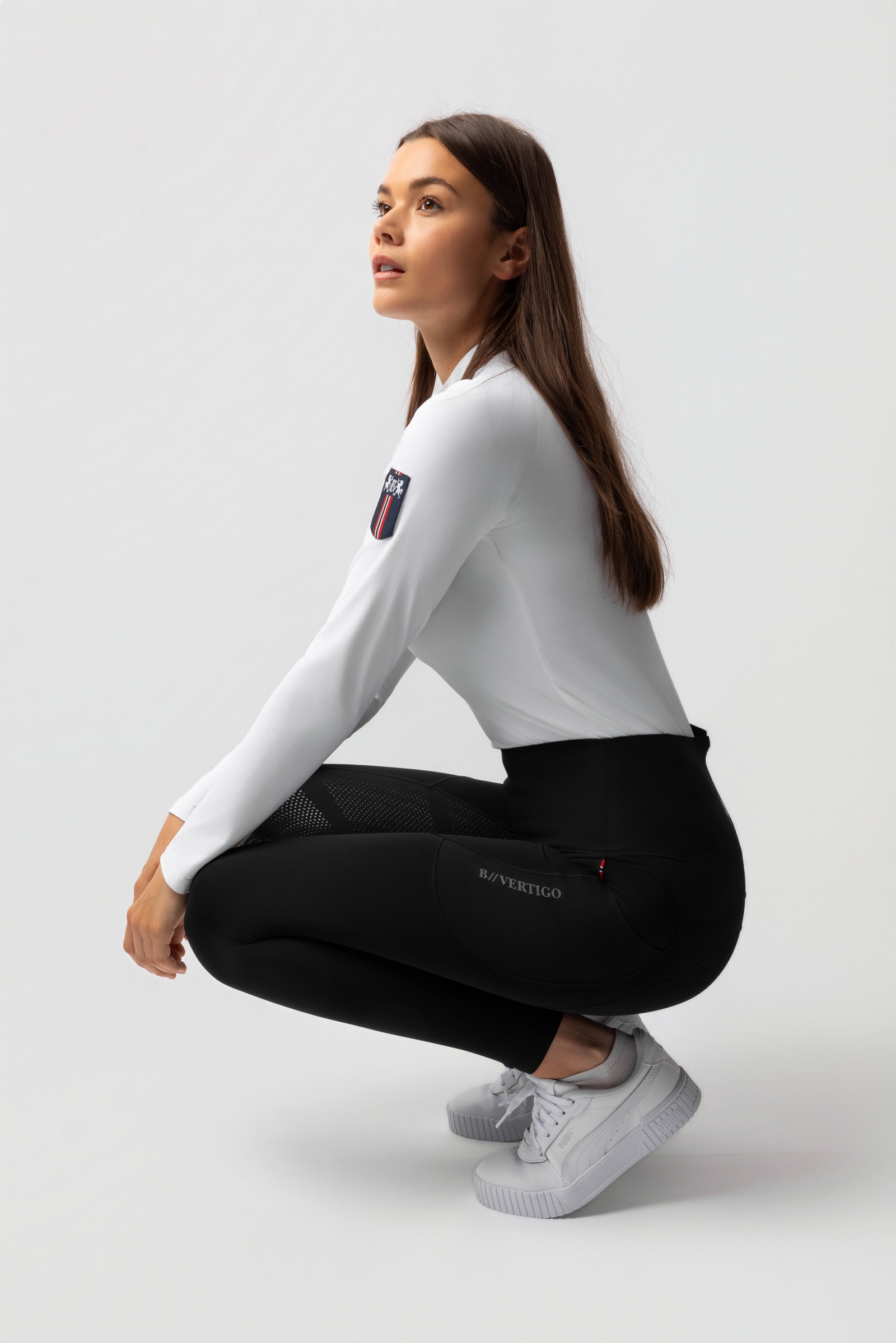 B Vertigo Leonora Damen nahtlose Thermo-Reithosen mit Vollbesatz