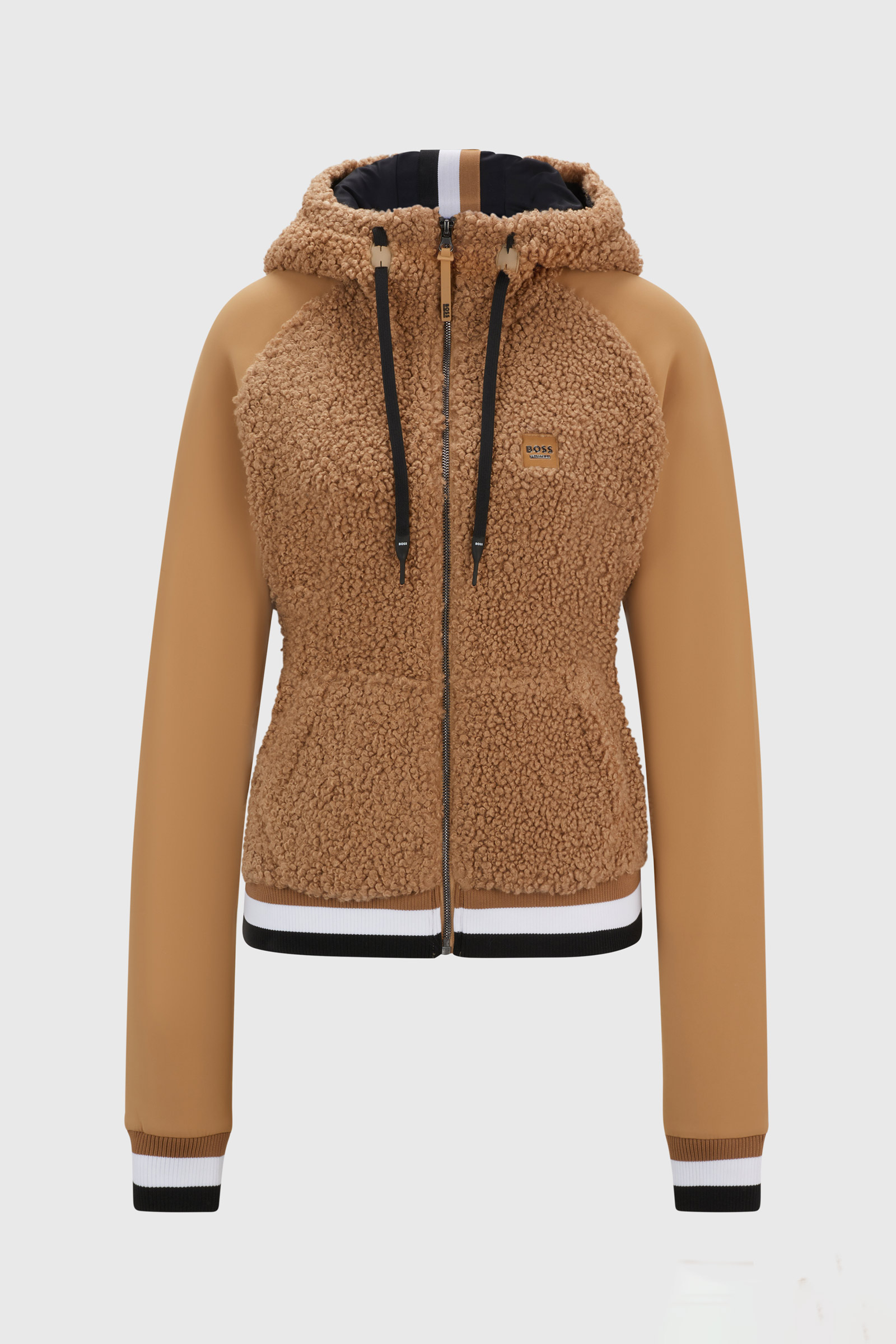 Boss Riva Teddy Hybrid Zip Hoodie 