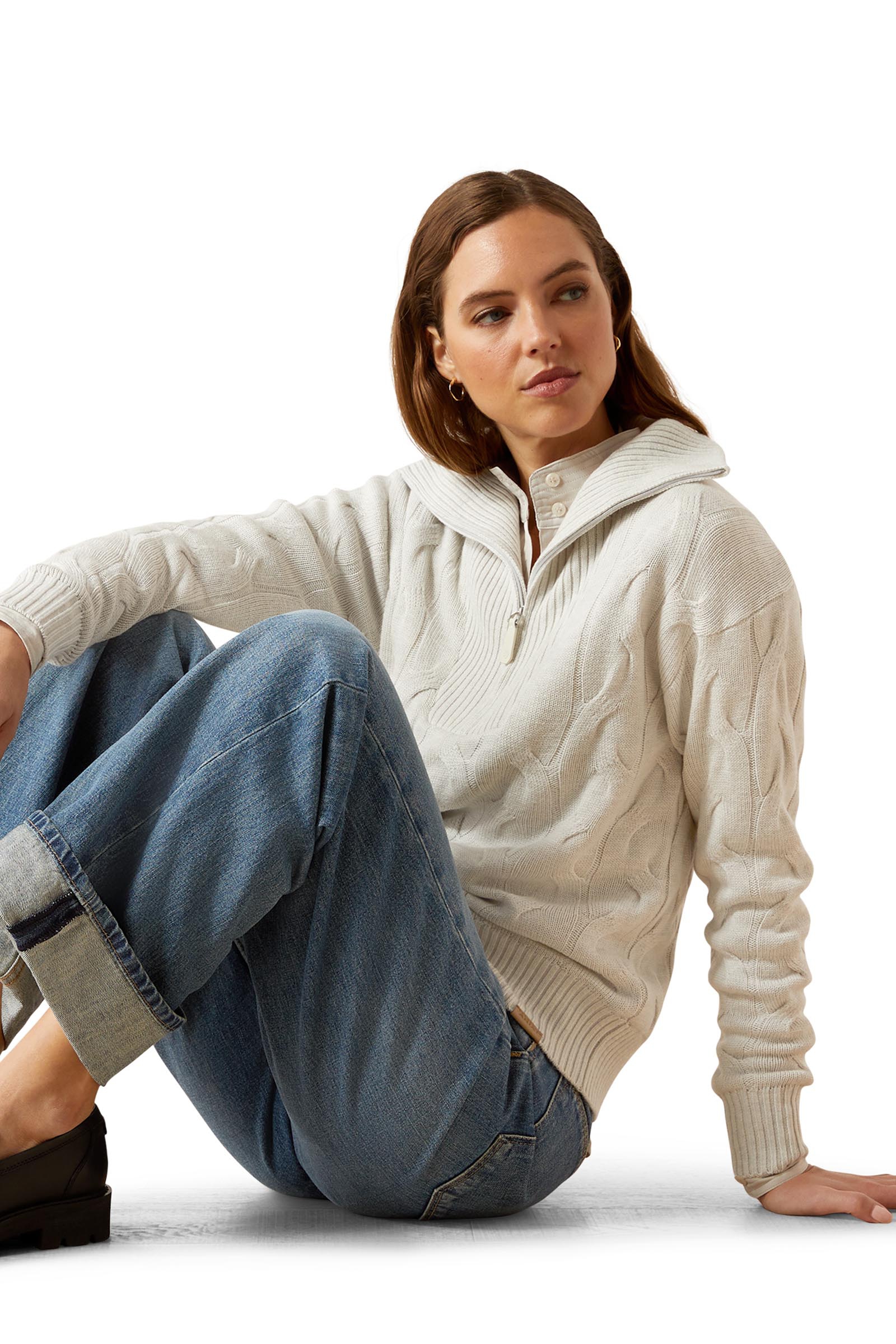 Ariat Alamere Damenpullover mit halbem Rei&szlig;verschluss