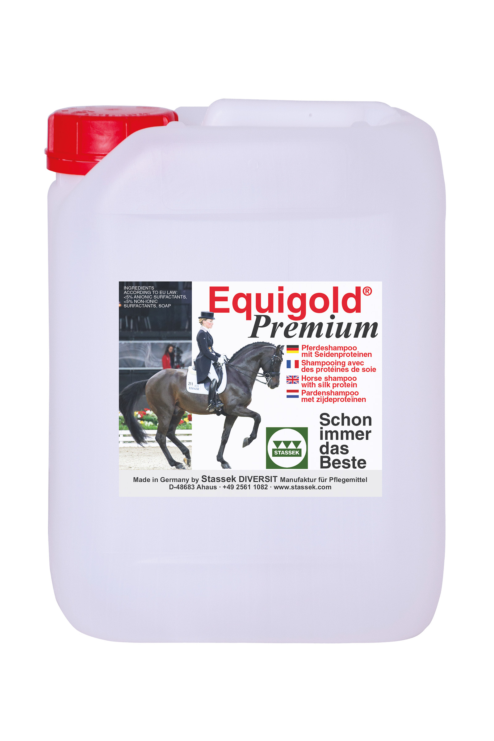 Stassek Equigold Premium Pferdeshampoo, 5 Liter