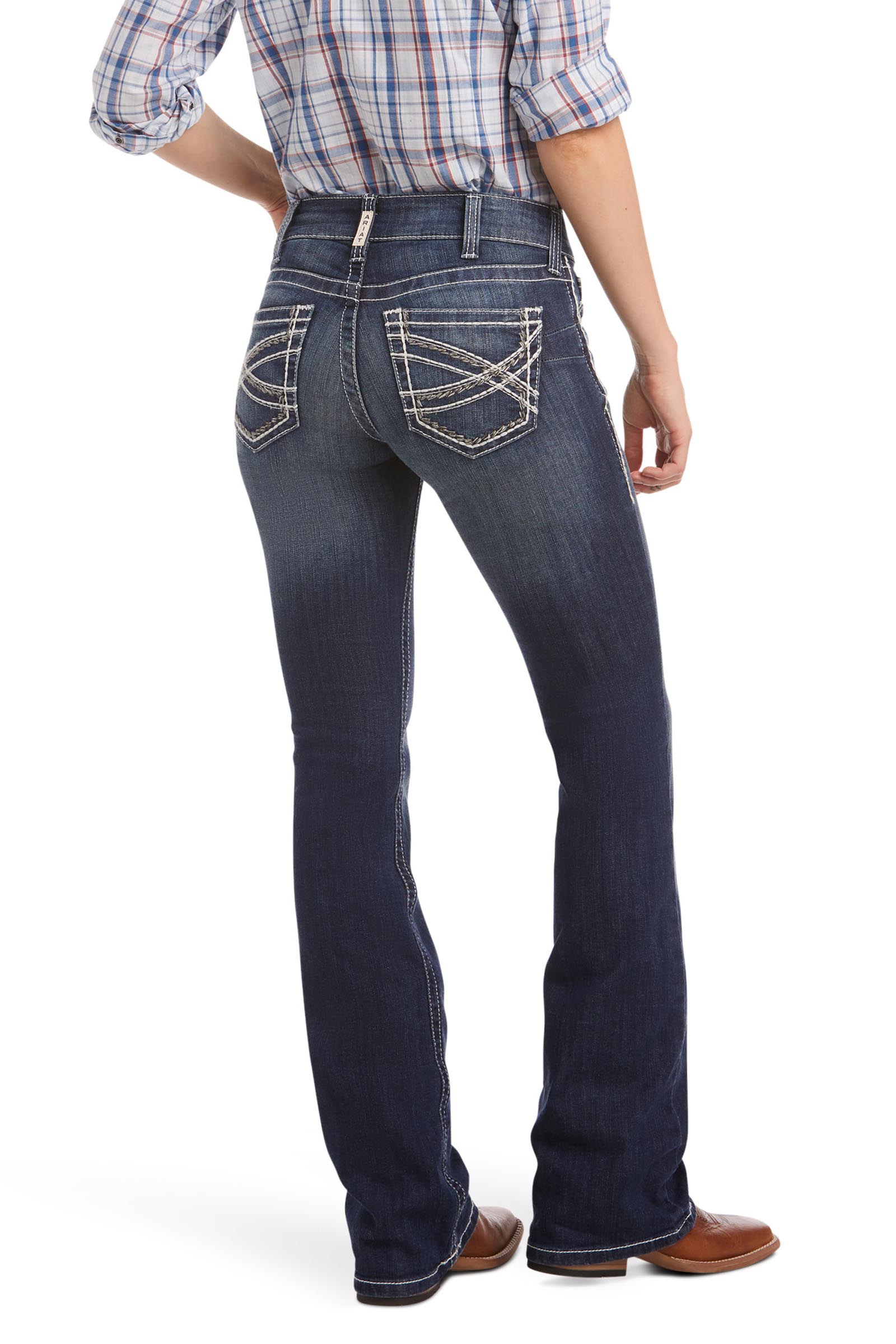 Ariat R.E.A.L. Mid Rise Stretch Entwined Damen Bootcut Jeans