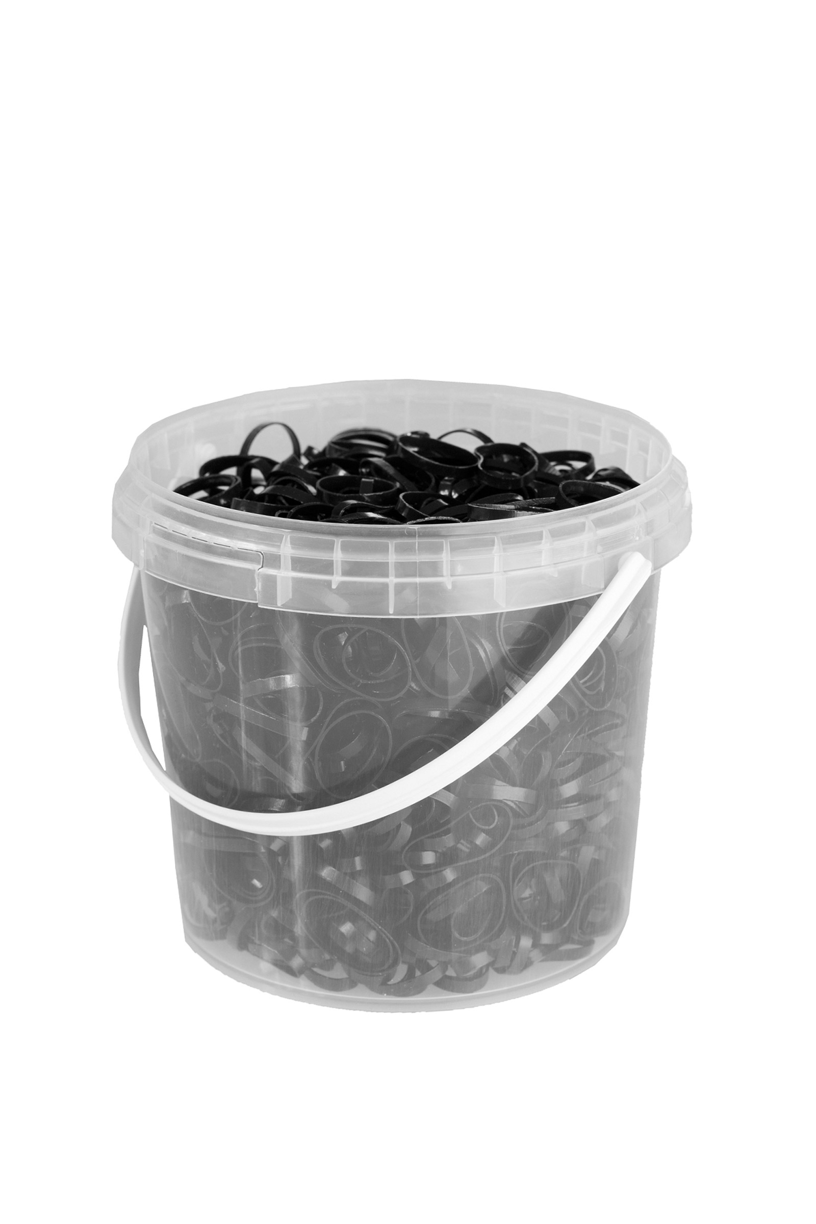 Schwarz Horze Premium Silikon-Mähnengummis (1800 Stk.)