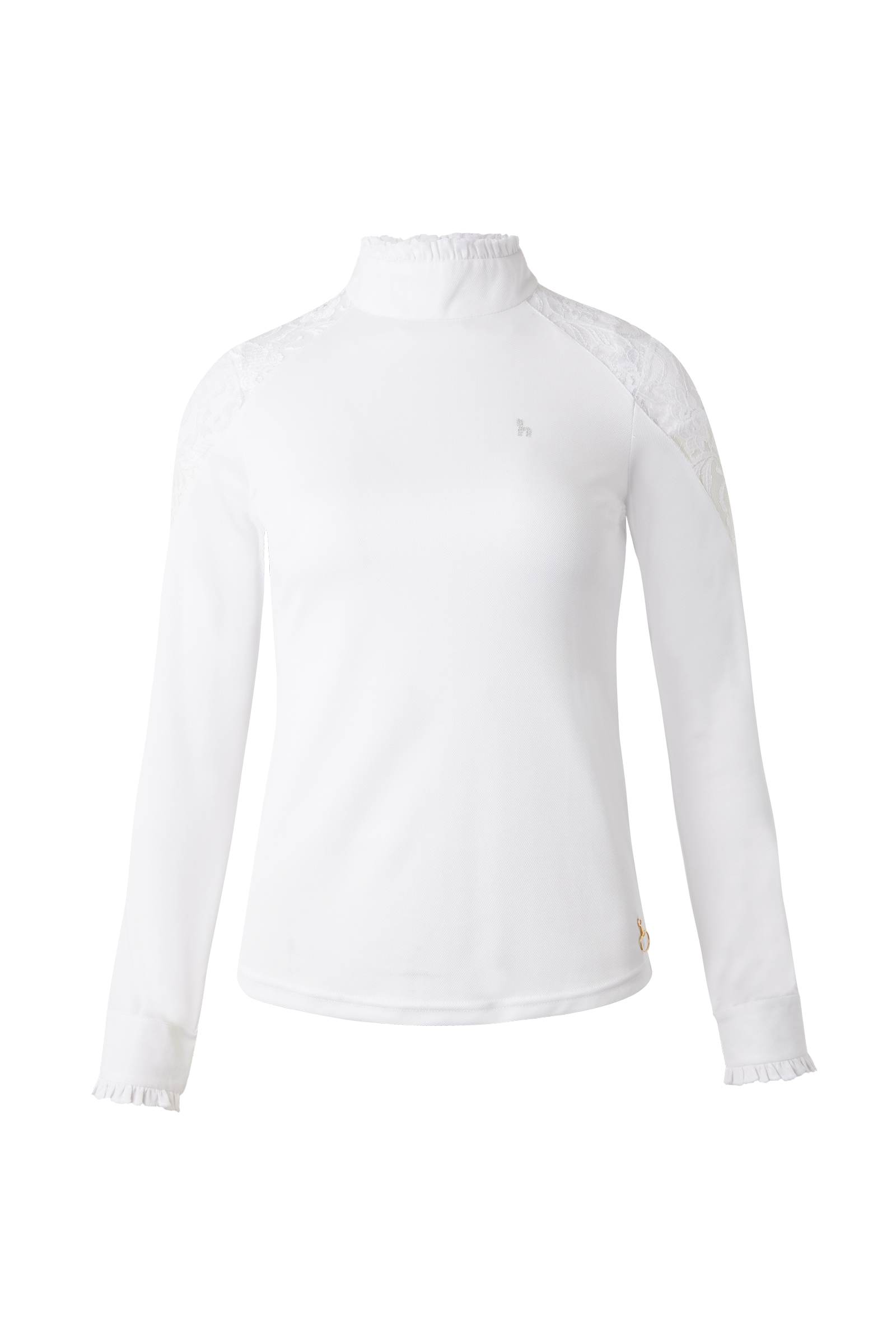 Horze Sylvie Damen Langarm-Turniershirt mit Spitze