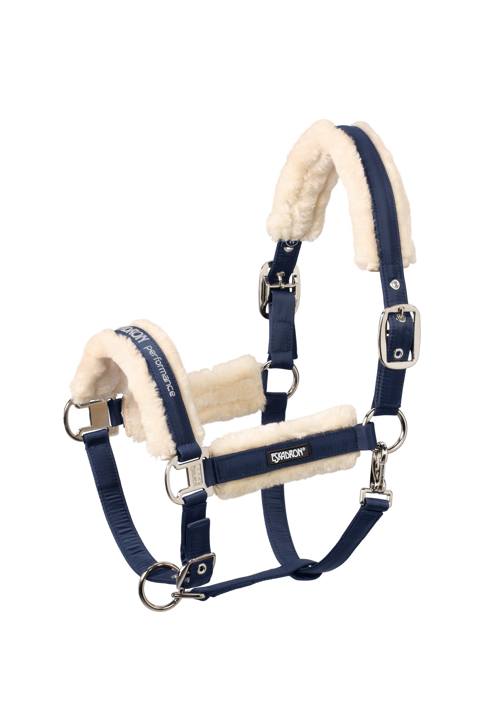 Nightblue Eskadron Faux Fur Halter Double Pin