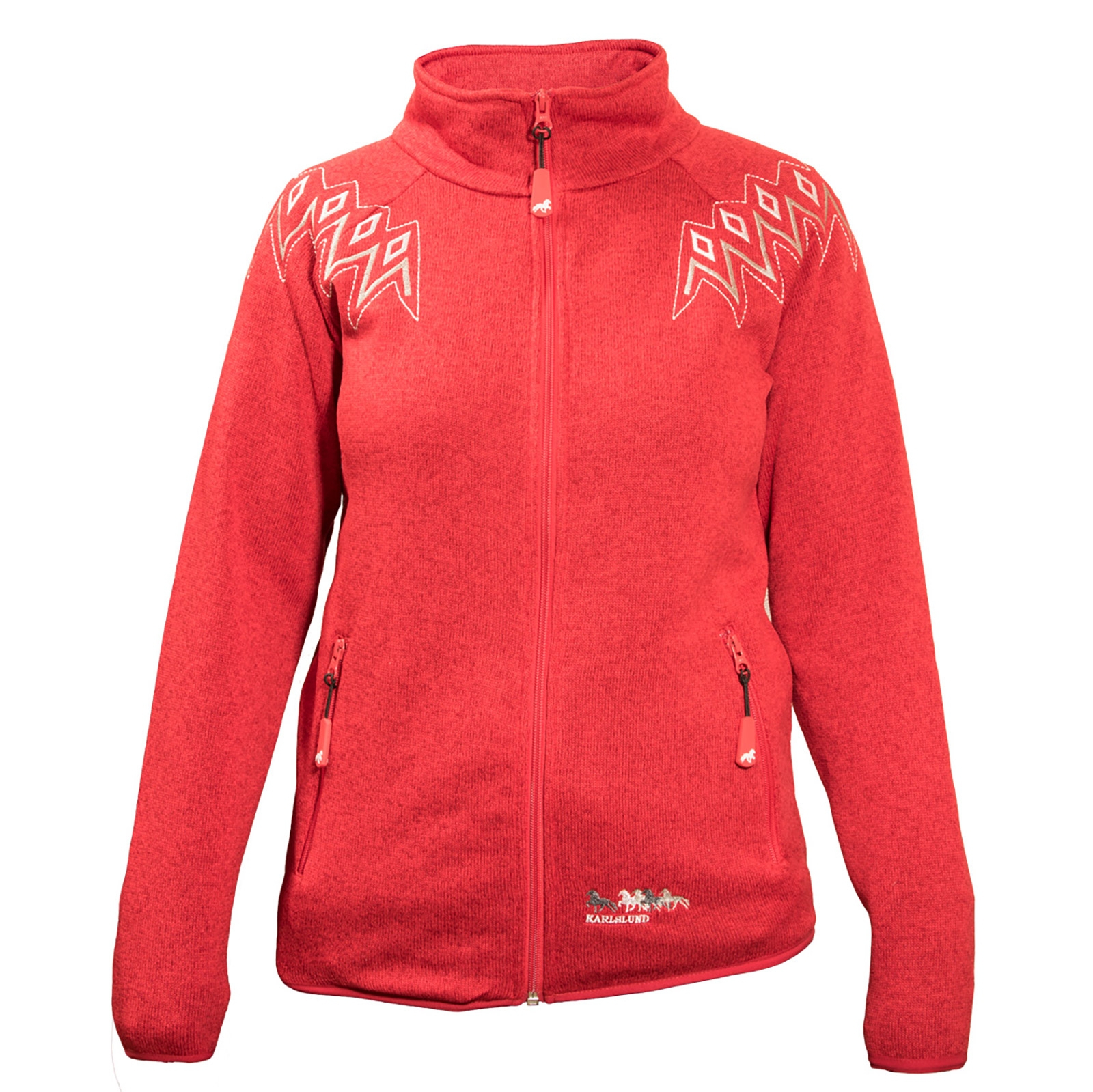 Red Karlslund Reykur Fleecepullover