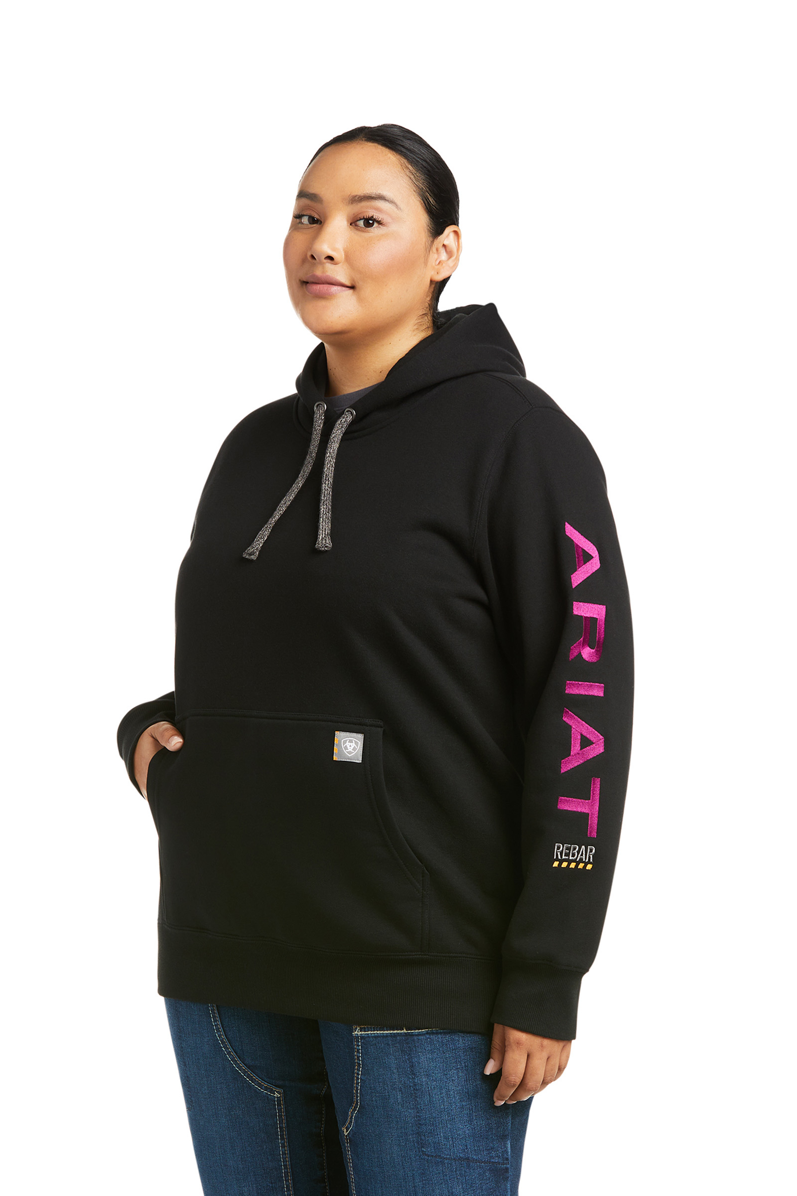 Black/Purple Ariat Rebar Damen Hoodie mit Print