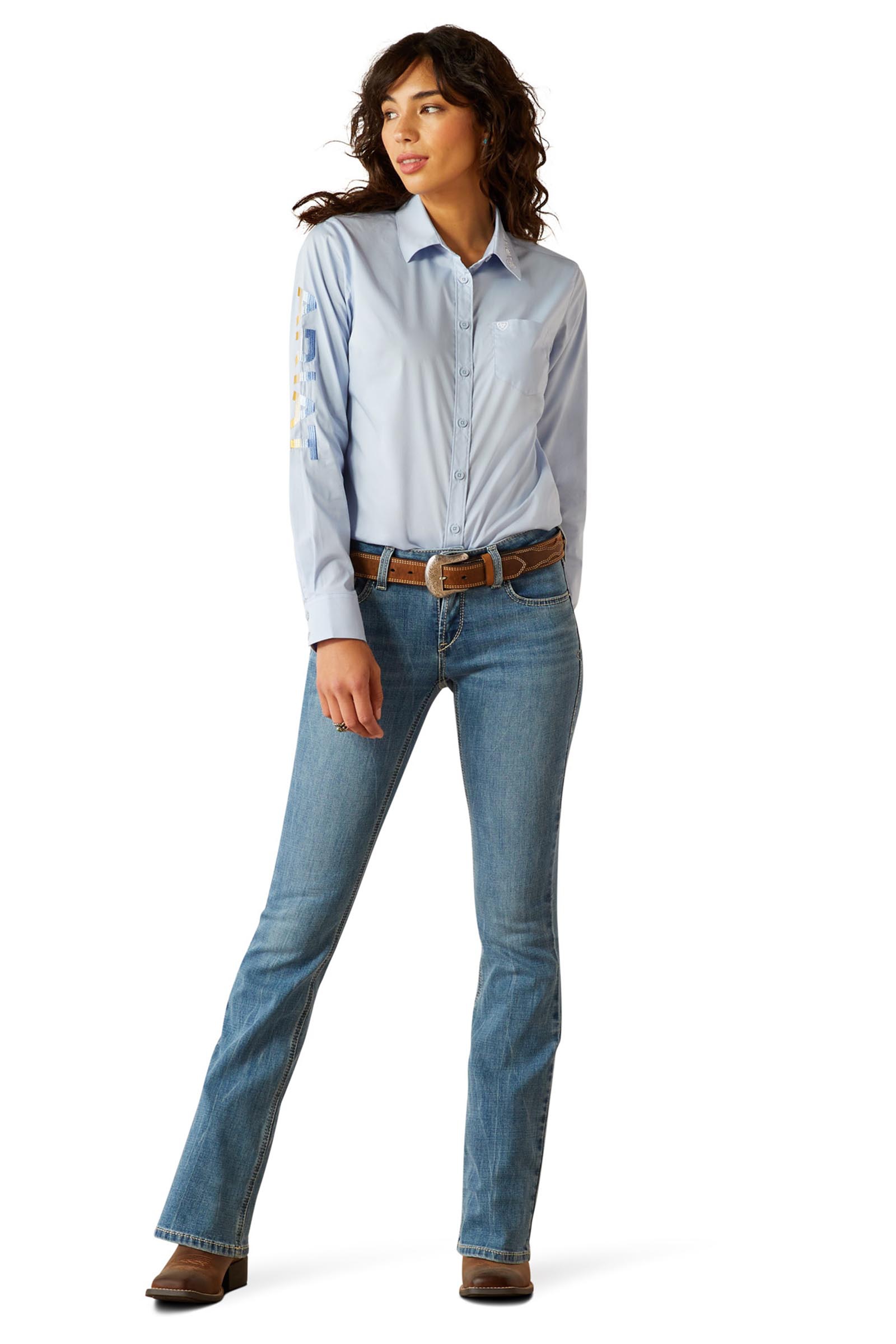 Ariat Team Kirby Damen Langarm Stretch Shirt