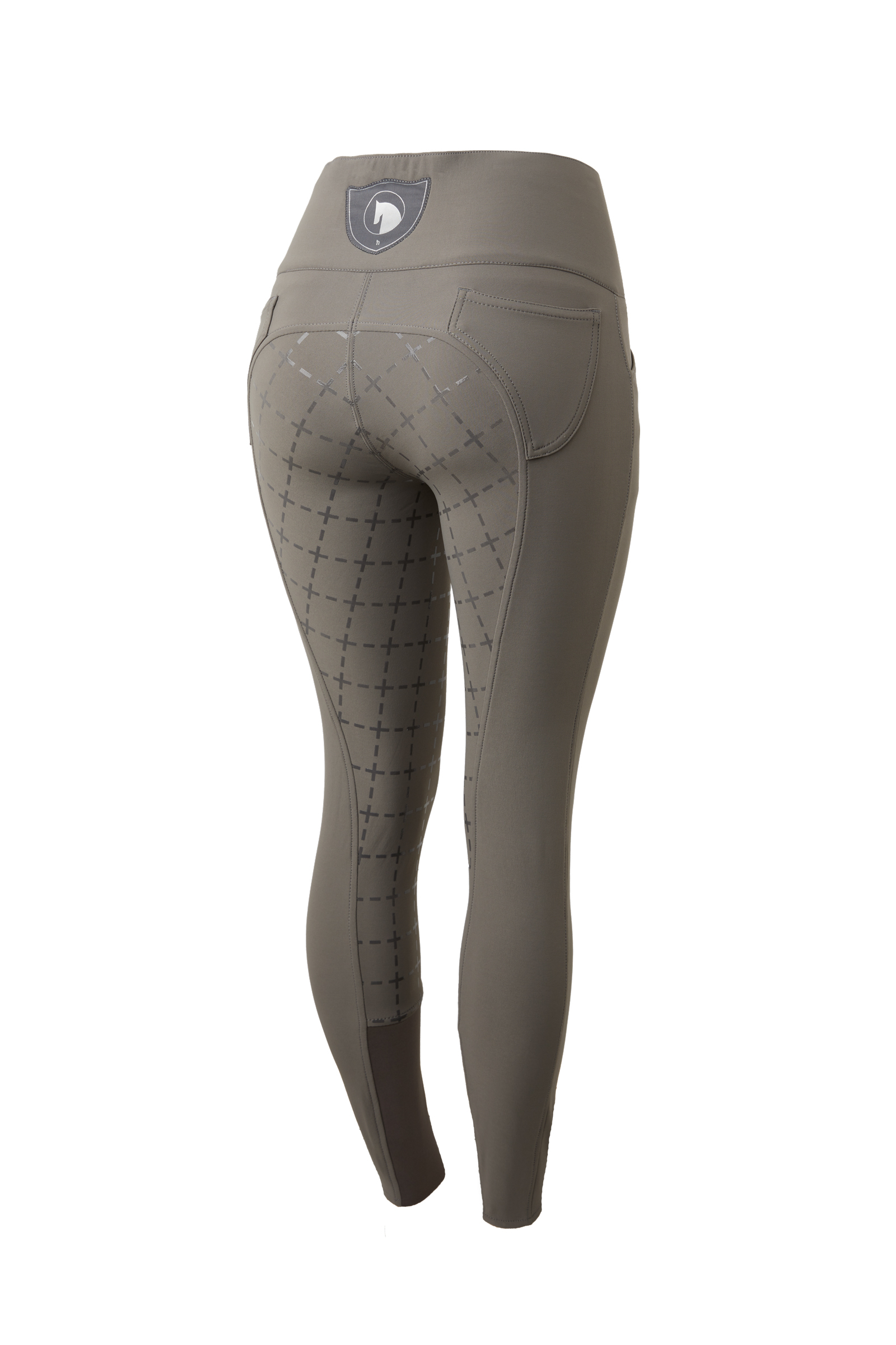 Castle Rock Dark Drey Horze Desiree Damenreithose mit hohen Bund und Silikon-Vollbesatz