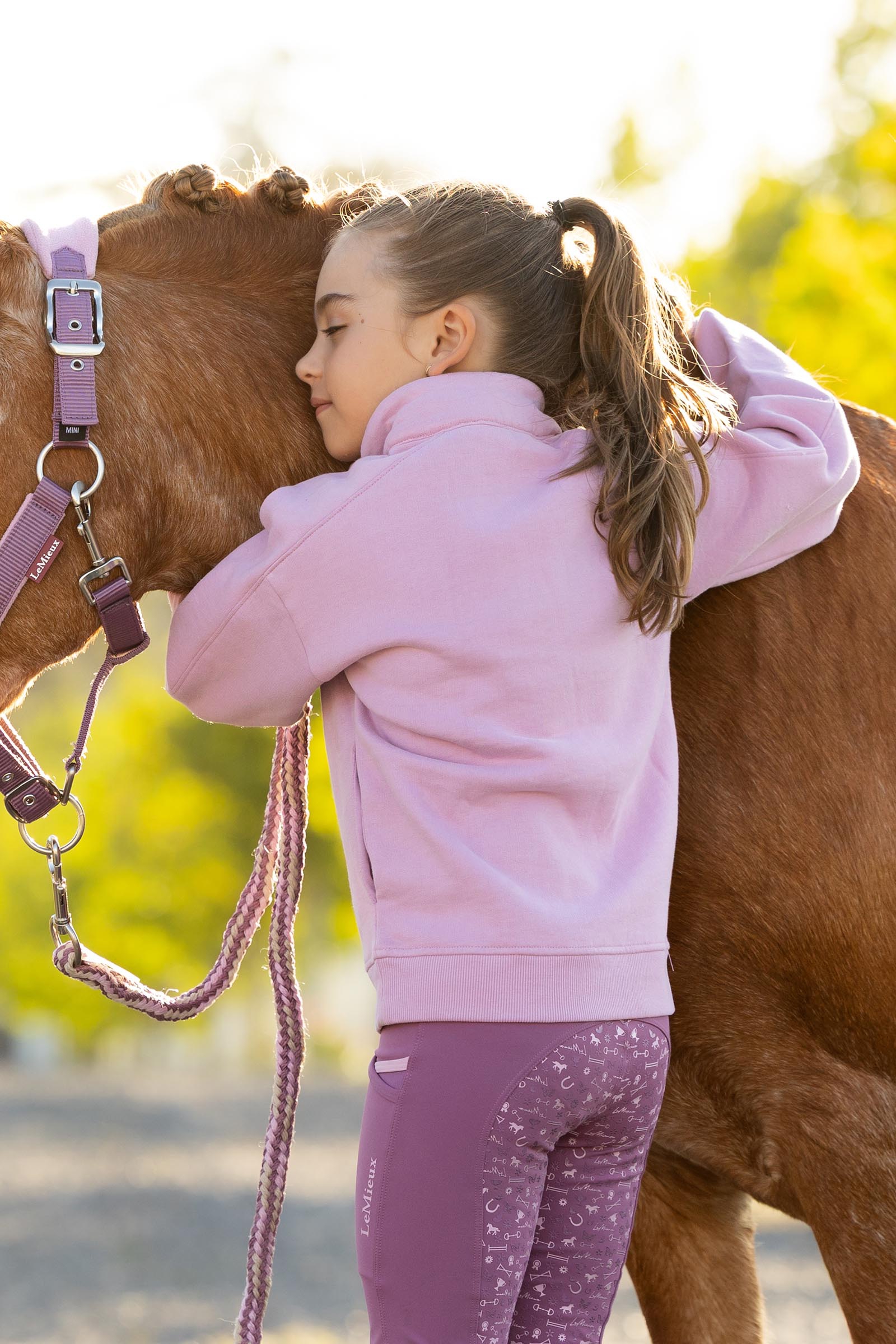 LeMieux Mini Quinn Kinder Sweatshirt mit Viertelrei&szlig;verschluss