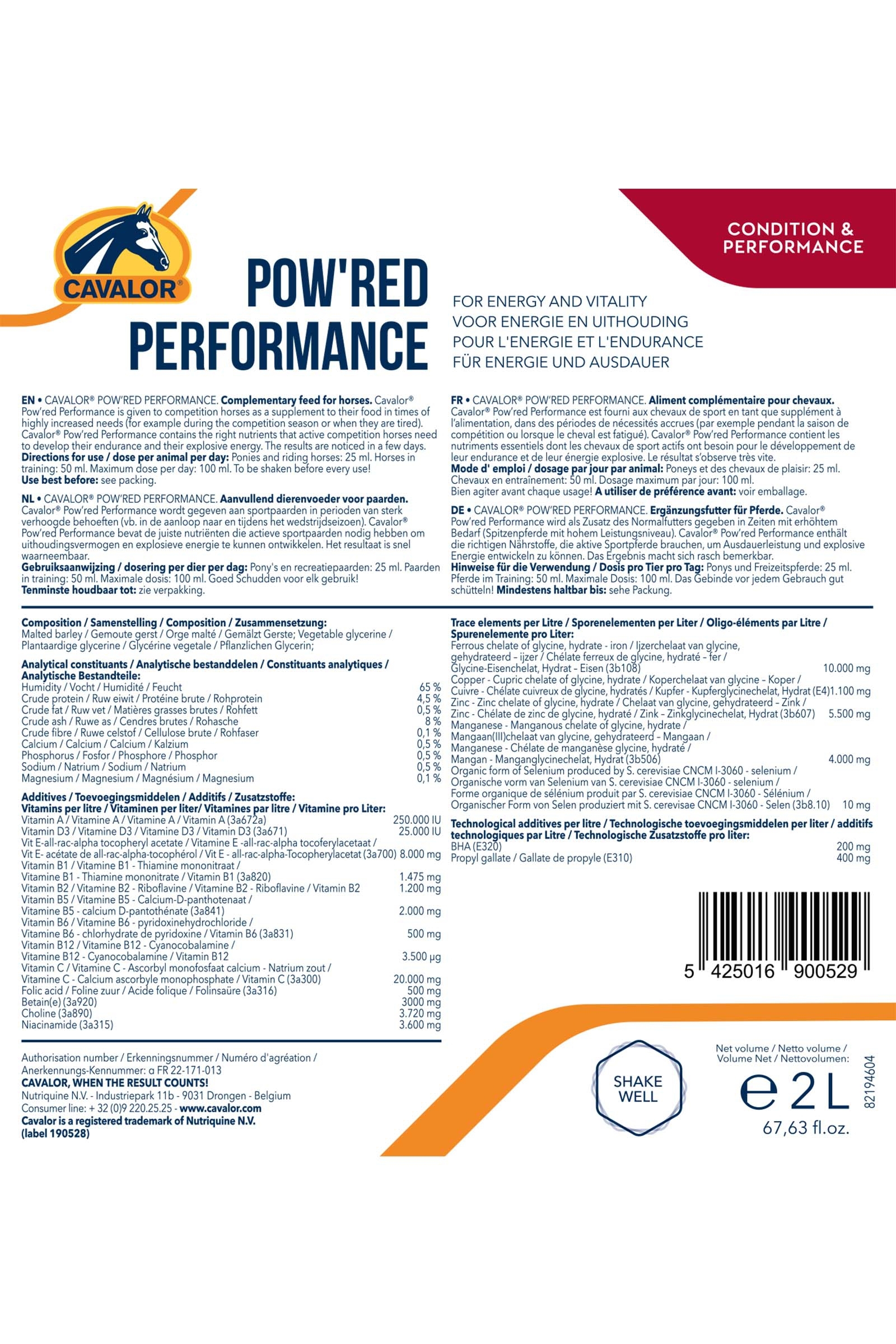 Cavalor Powred Performance, 2l