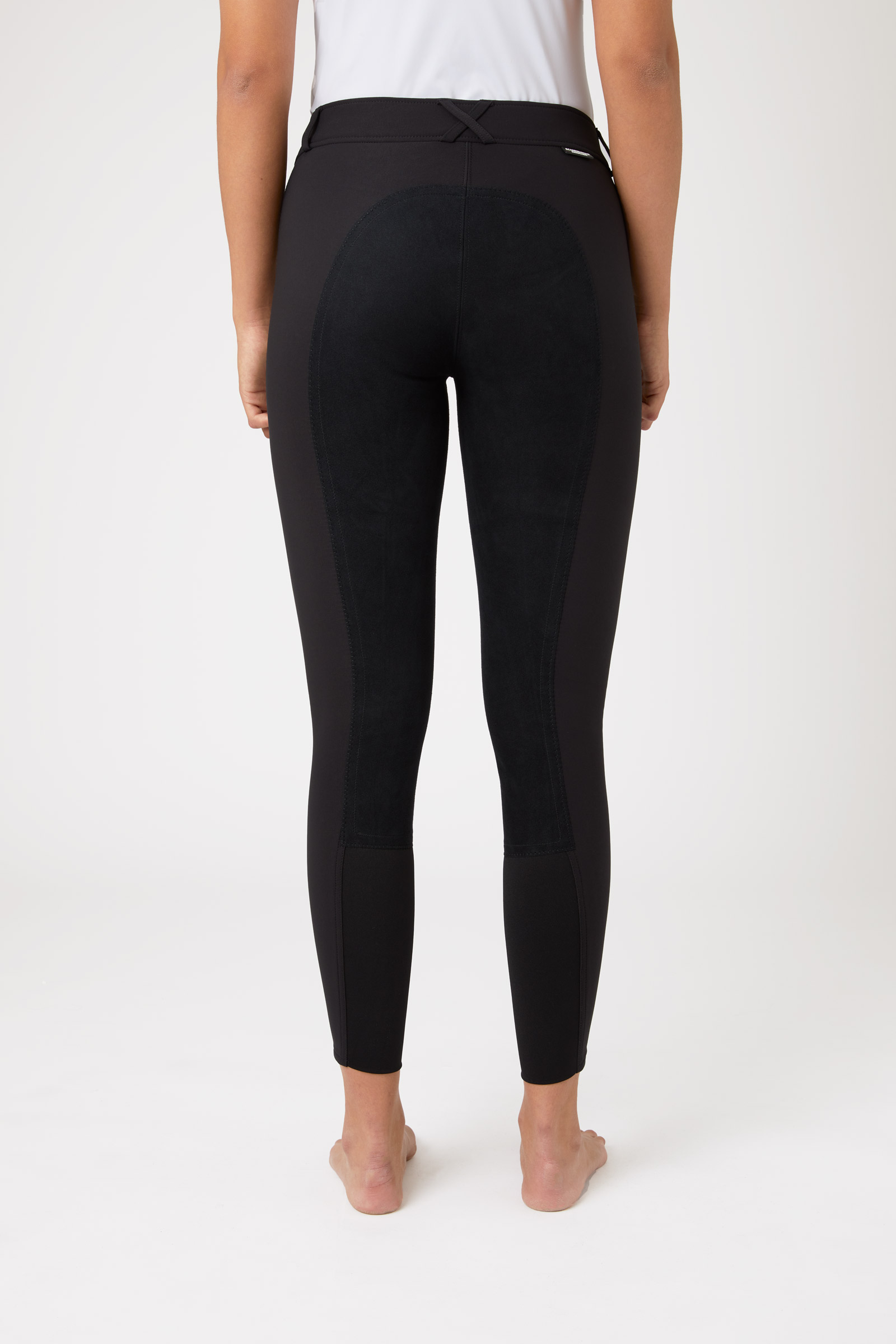 Horze Grand Prix Damen-Vollbesatzreithose mit Lederbesatz, UPF 50+